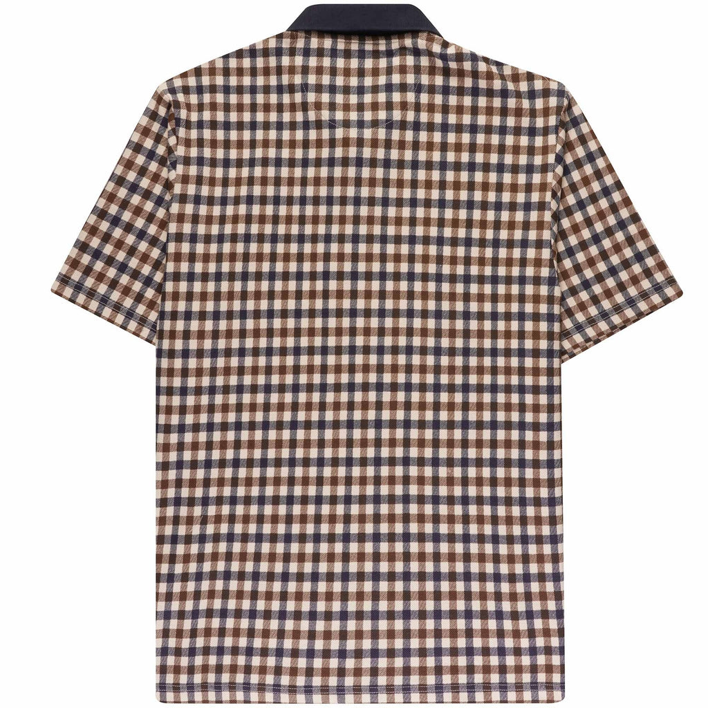 Aquascutum Active Club Check Short Sleeve Polo Shirt - House Check