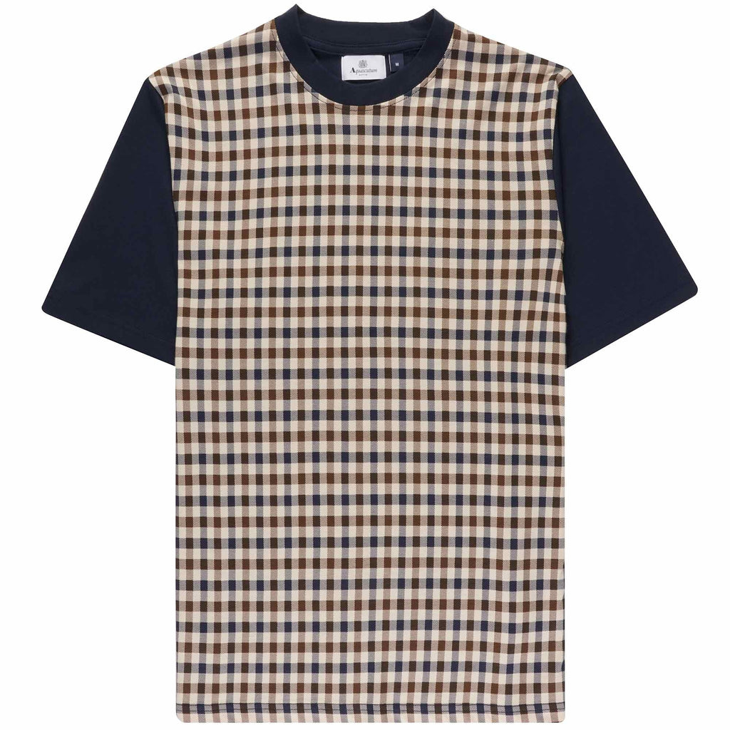 Aquascutum Active Club Check Short Sleeve T Shirt - House Check