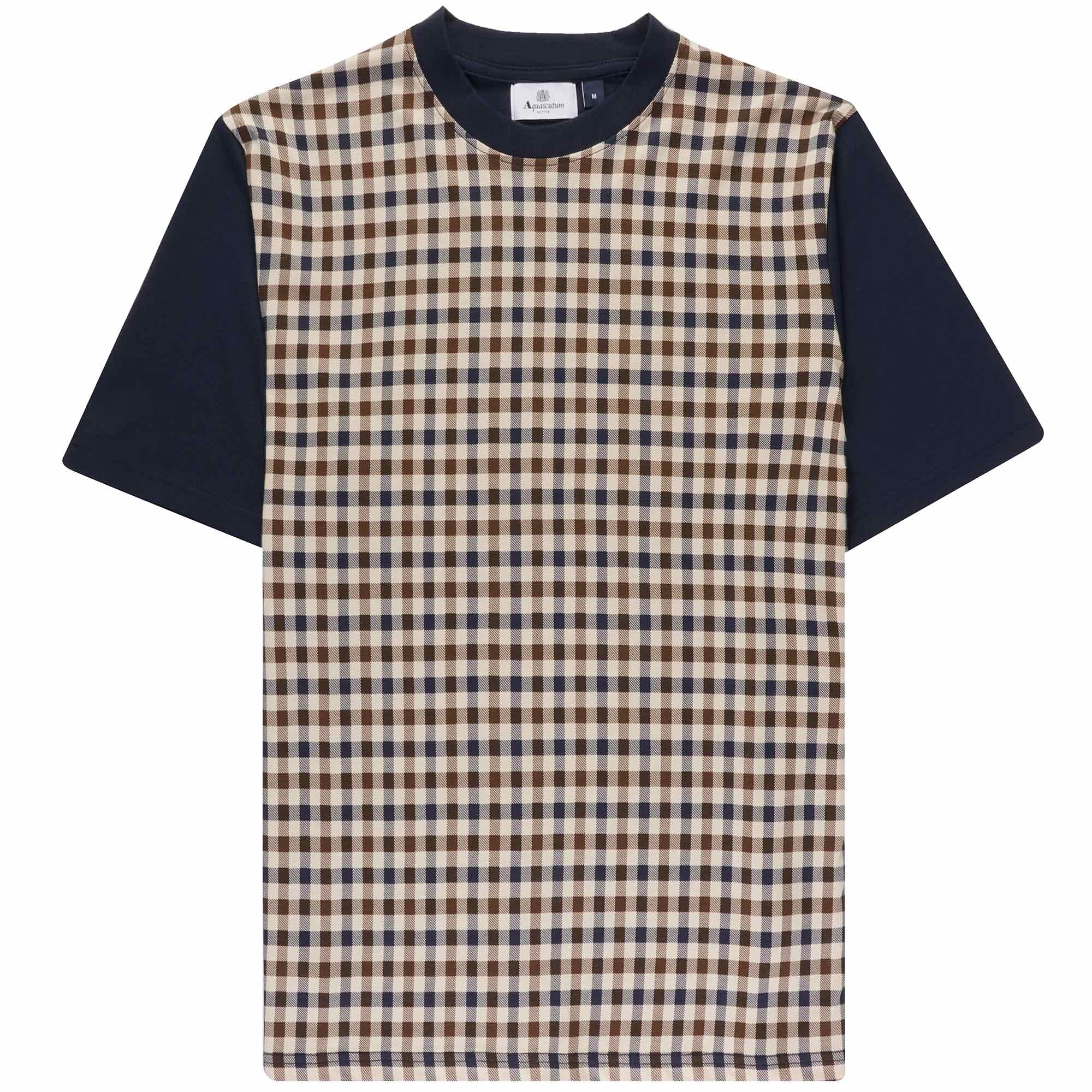 Aquascutum Active Club Check Short Sleeve T Shirt - House Check