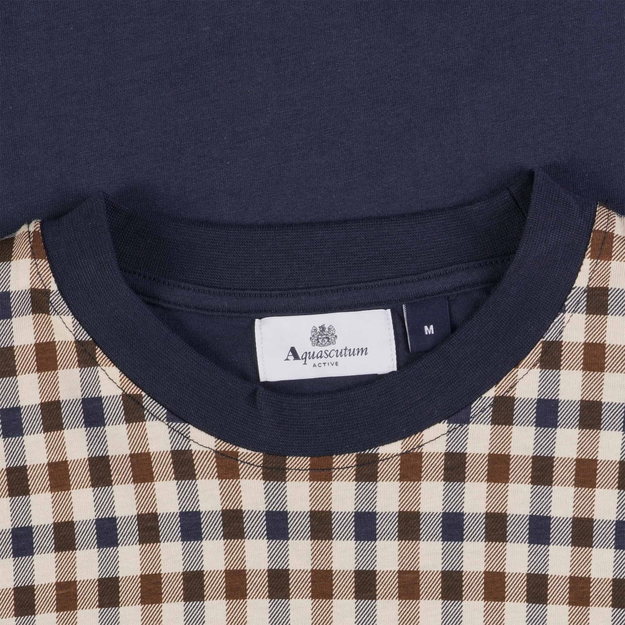 Aquascutum Active Club Check Short Sleeve T Shirt - House Check