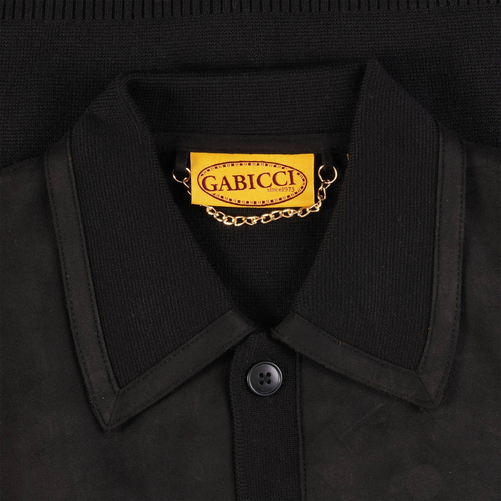 Gabicci Vintage Everett Button Through Polo Shirt - Black