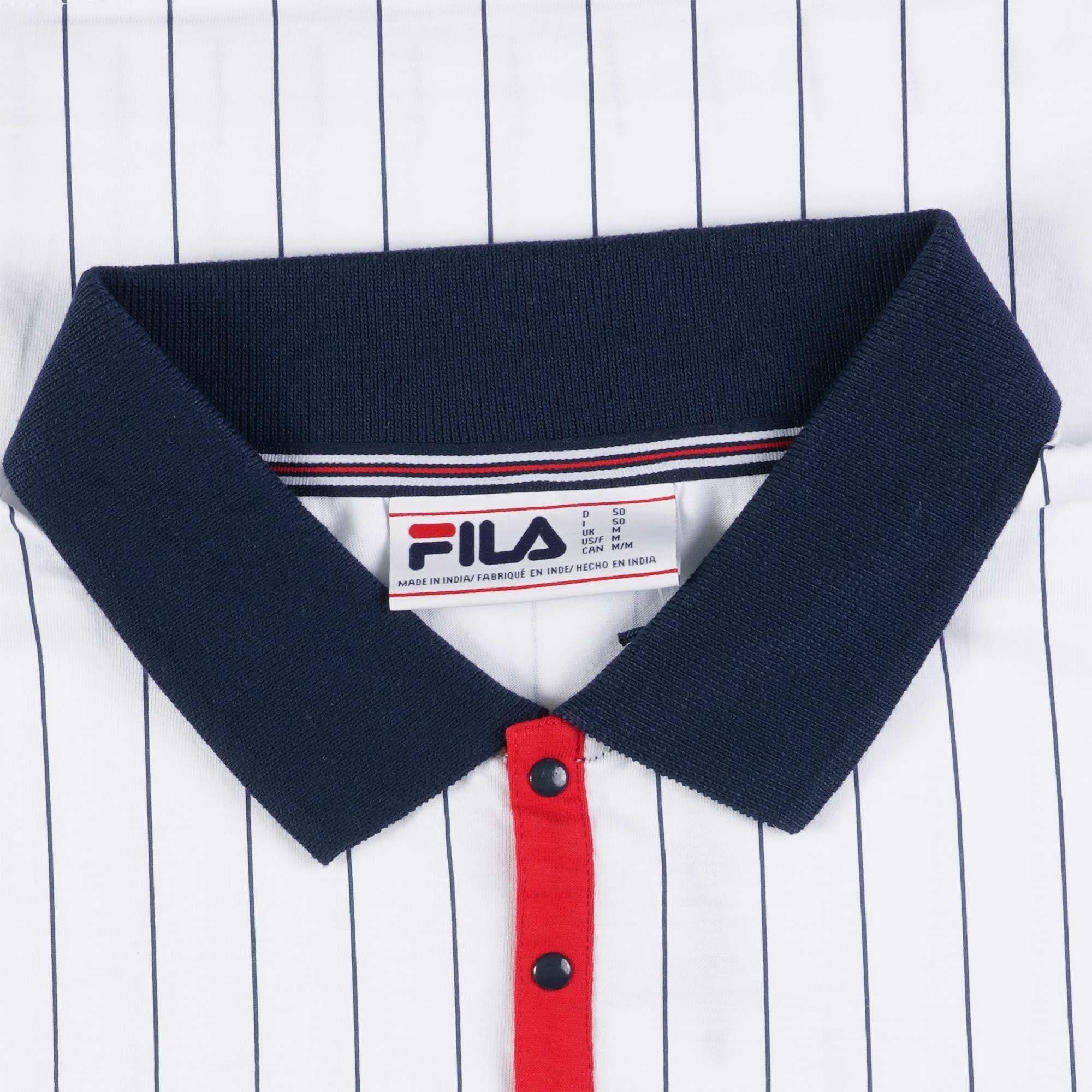 BB1 Classic Vintage Striped Polo Shirt - White