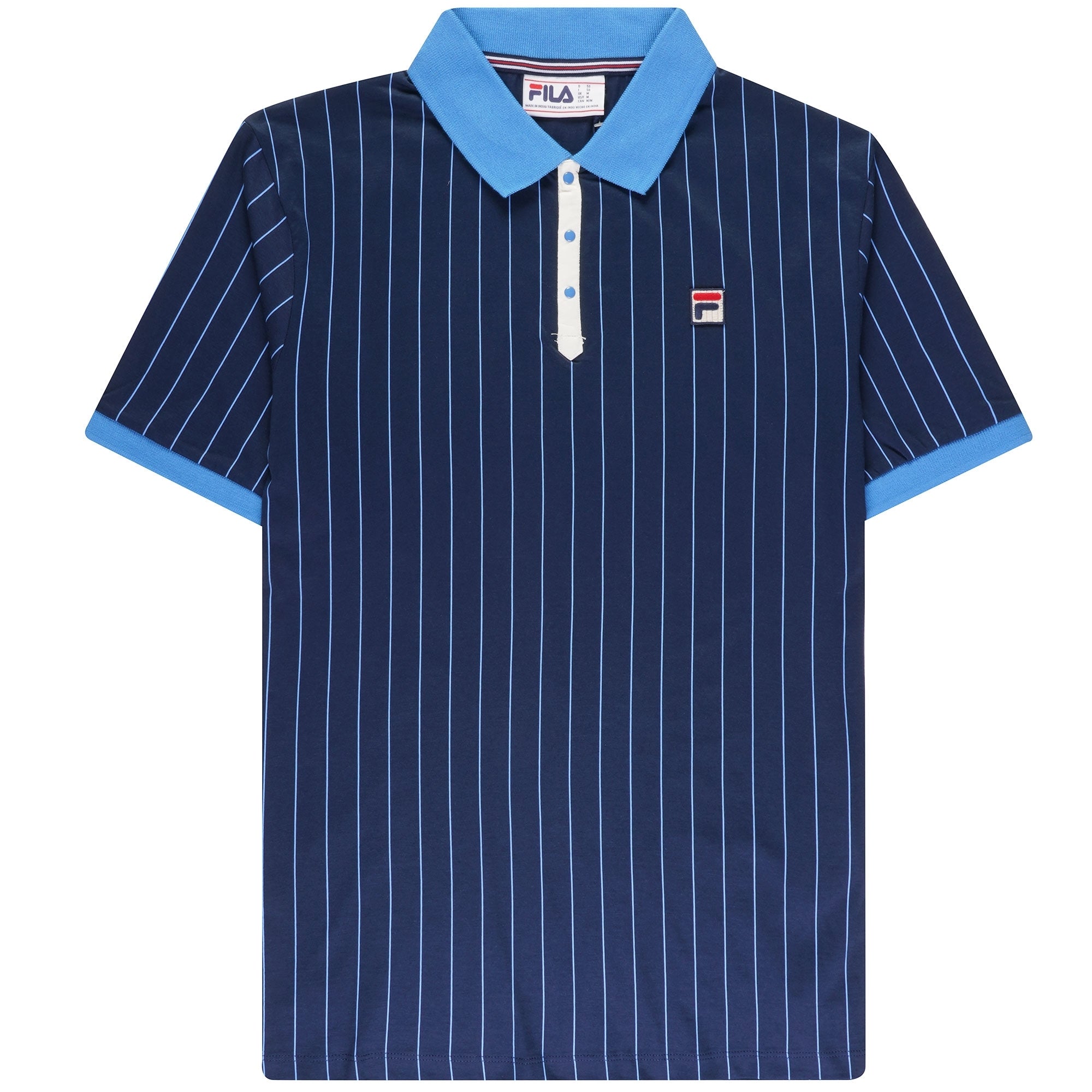 Fila Vintage BB1 Classic Vintage Striped Polo Shirt - Fila Navy