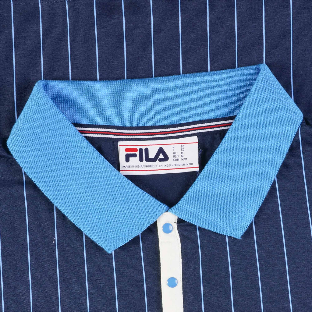 Fila Vintage BB1 Classic Vintage Striped Polo Shirt - Fila Navy