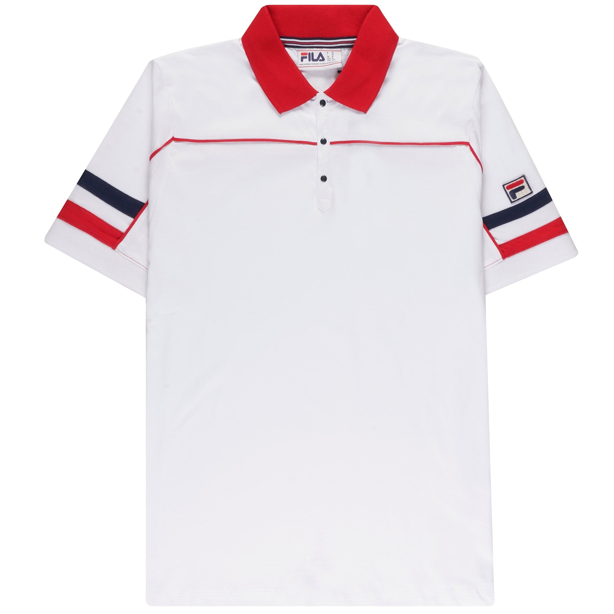 Fila Vintage Grandslam Piping Polo Top - White