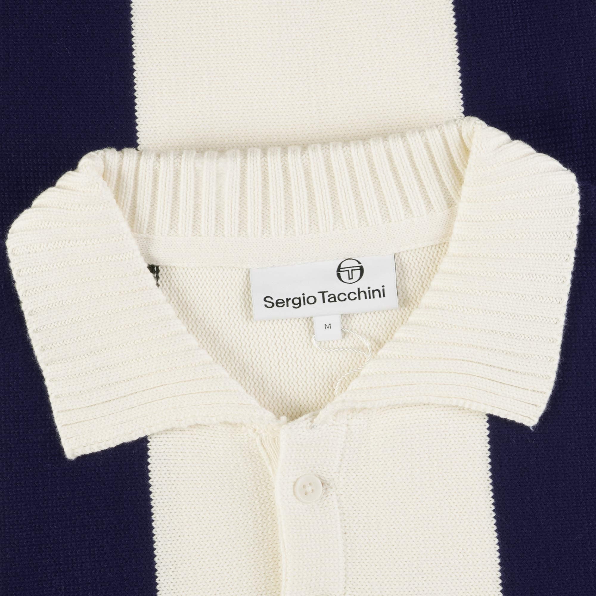Sergio Tacchini Young Line Knit Long Sleeve Polo - Gardenia