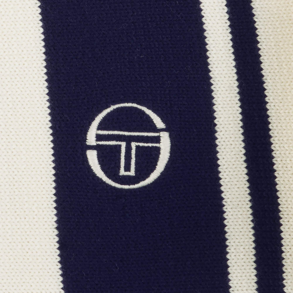 Sergio Tacchini Young Line Knit Long Sleeve Polo - Gardenia