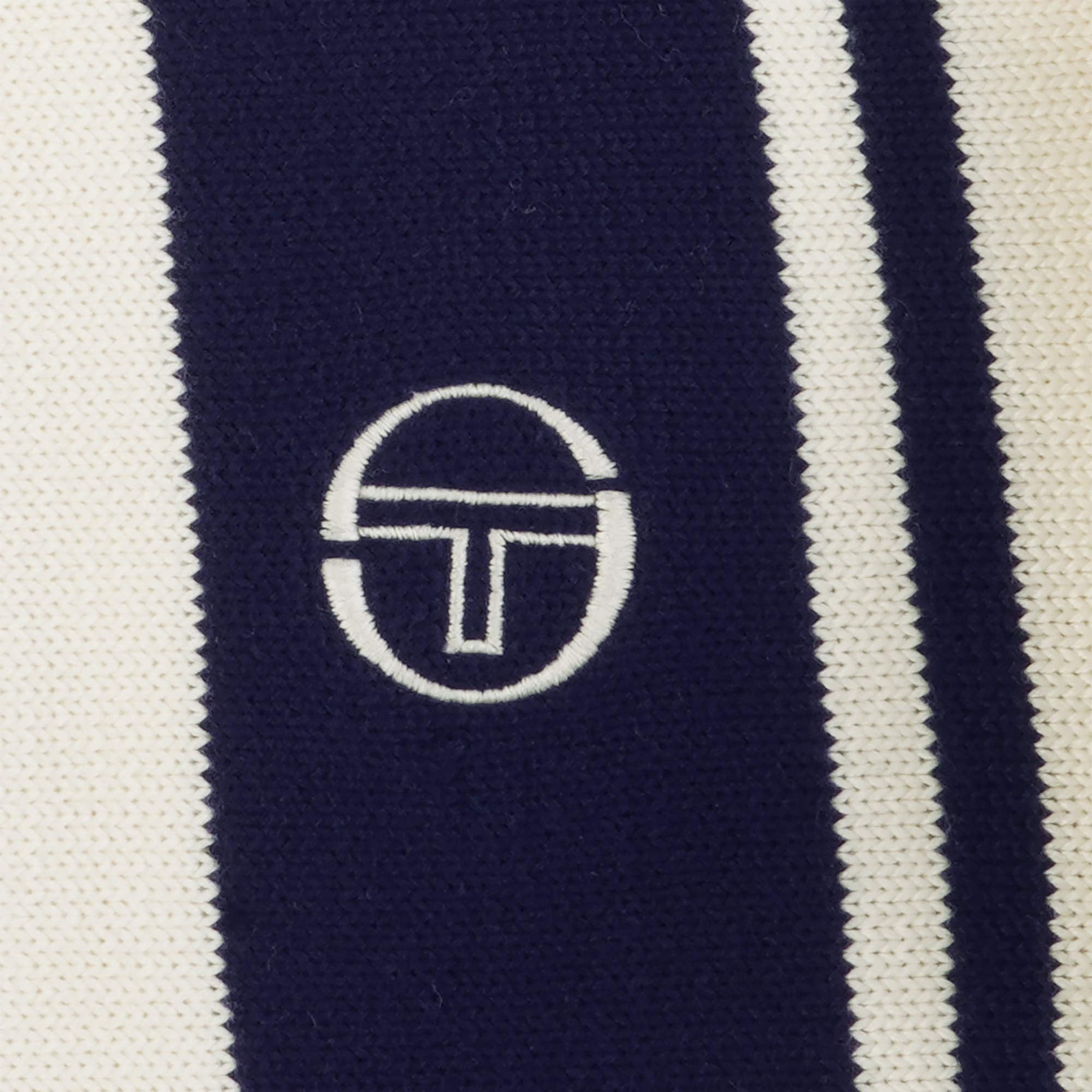 Sergio Tacchini Young Line Knit Long Sleeve Polo - Gardenia