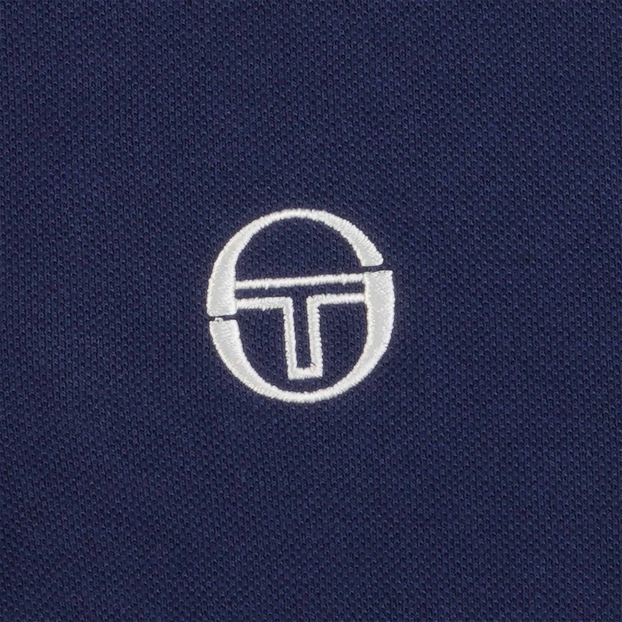 Sergio Tacchini Briggs Zip Neck Polo Shirt - Maritime Blue