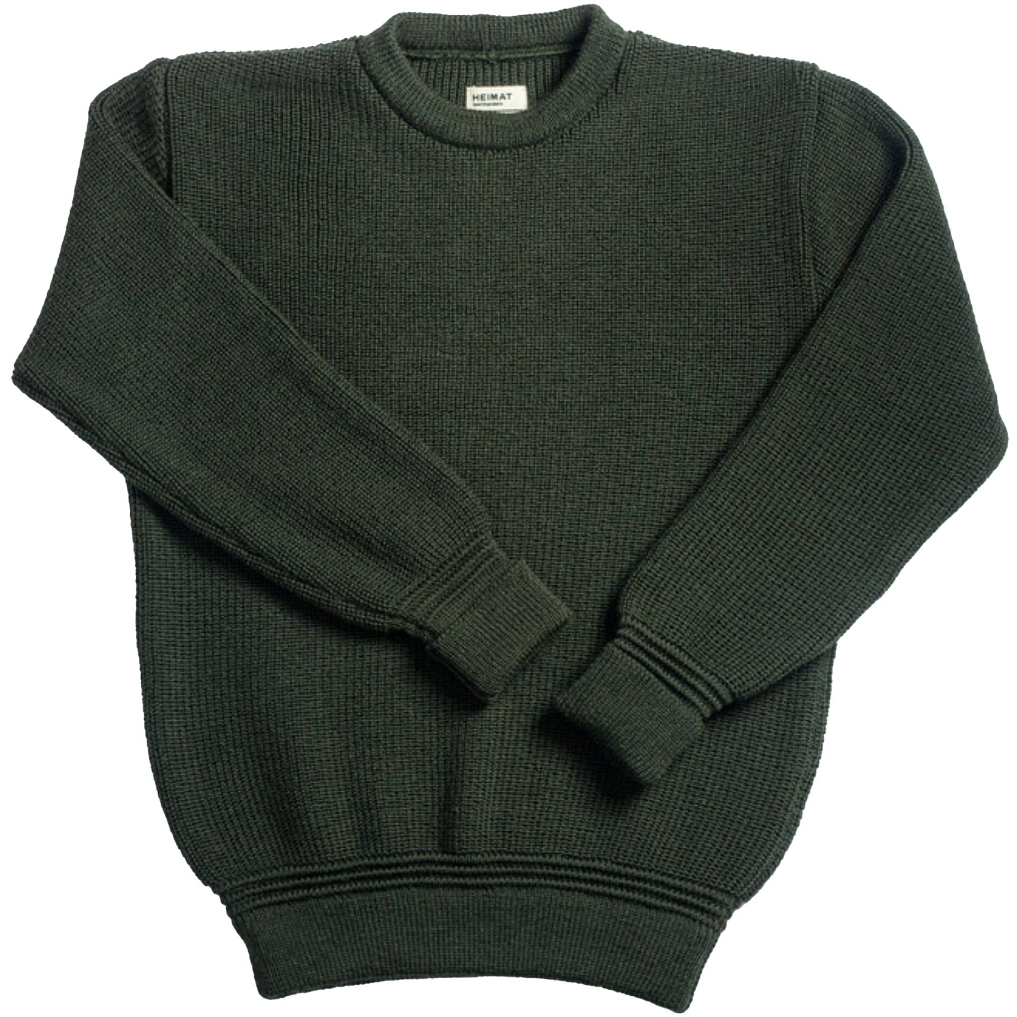 Heimat Rundhals Crew Neck Jumper - Military Green