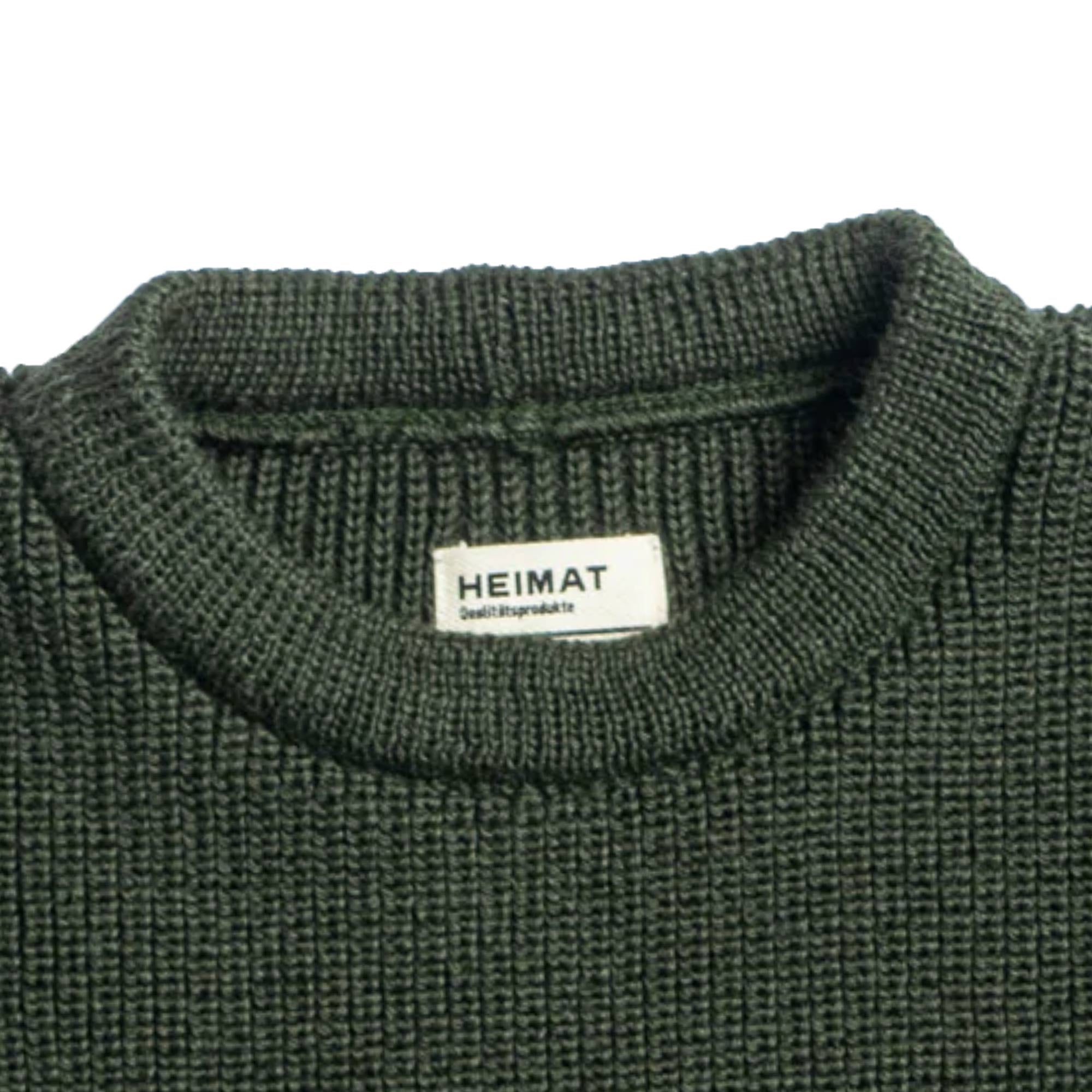 Heimat Rundhals Crew Neck Jumper - Military Green