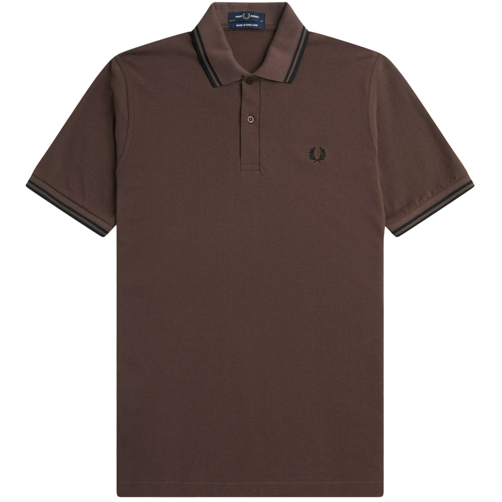 Fred Perry G3600 Twin Tipped Polo Shirt - Brick