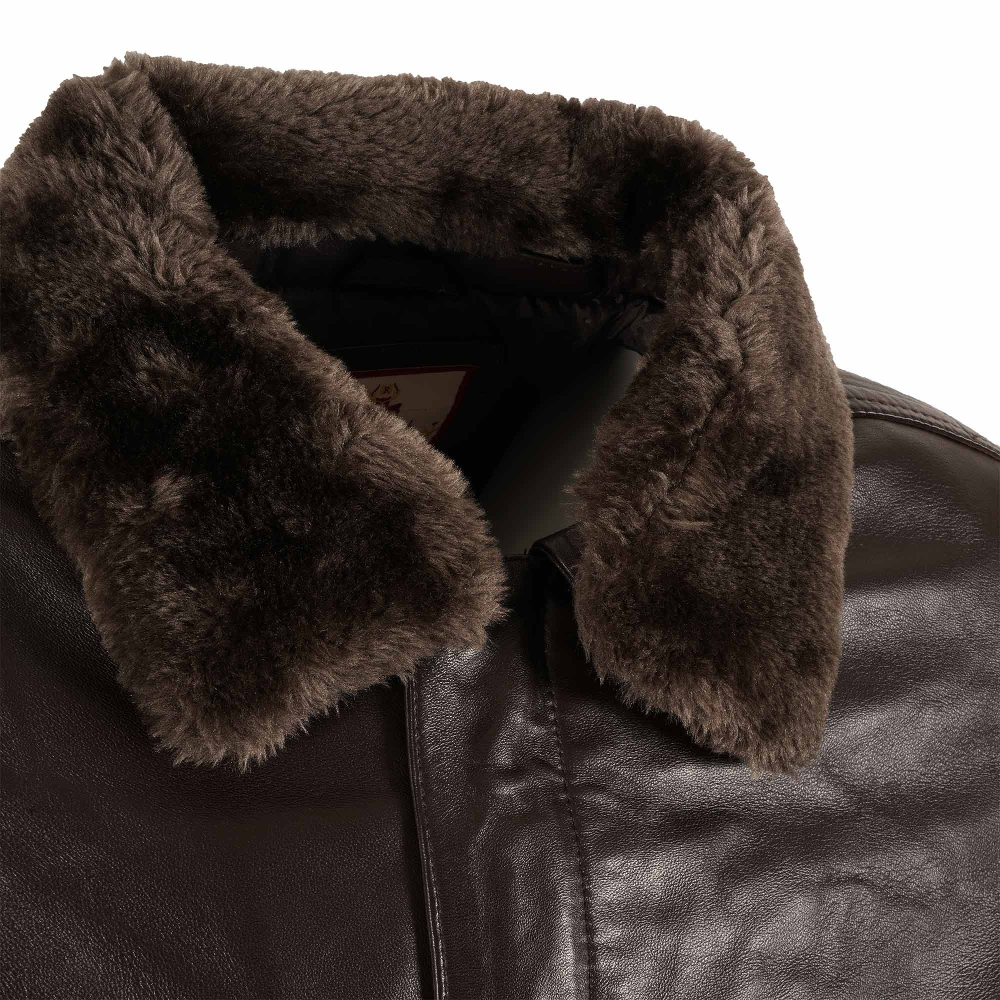 Real Hoxton G1 Aviator Flight Leather Jacket - Brown