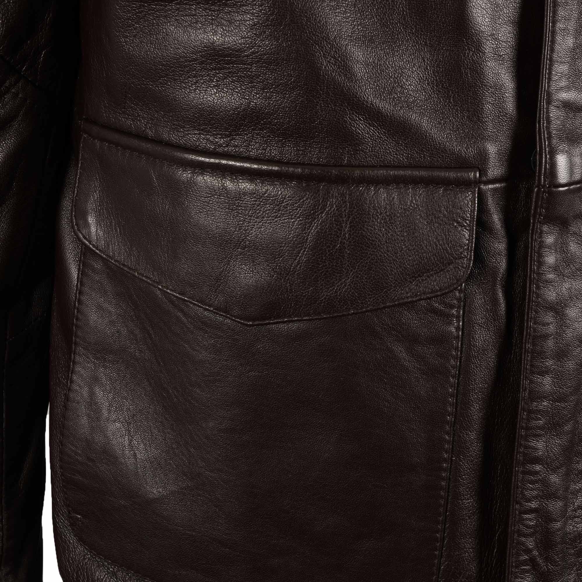 Real Hoxton G1 Aviator Flight Leather Jacket - Brown