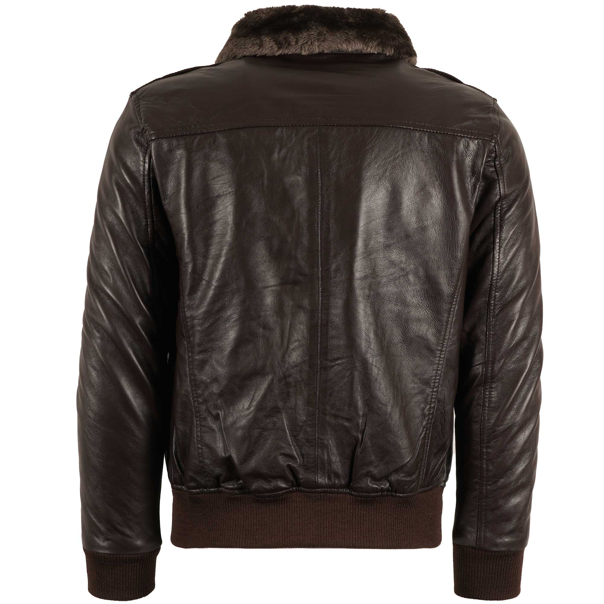 Real Hoxton G1 Aviator Flight Leather Jacket - Brown