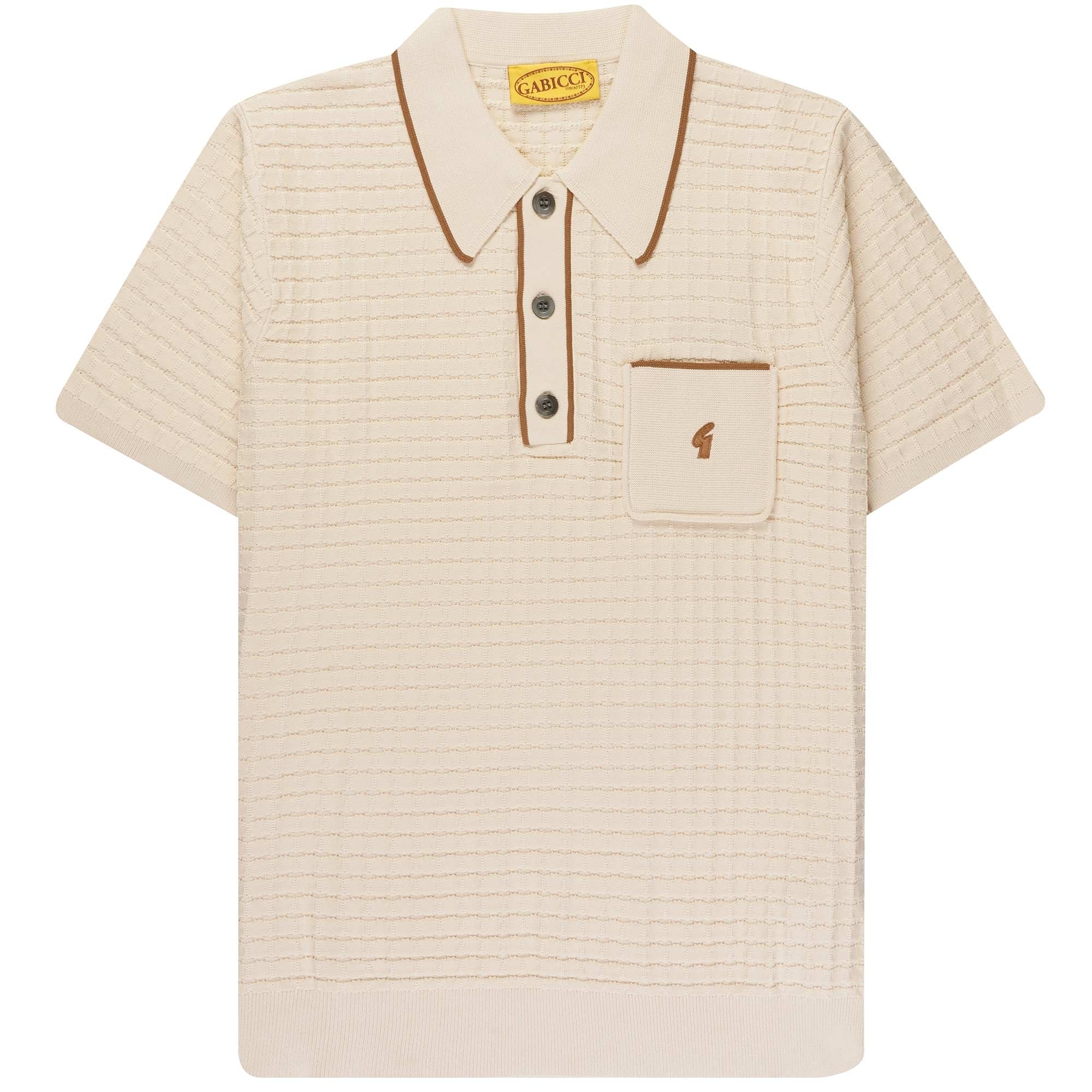 Gabicci Vintage Roy Polo Shirt - Cream
