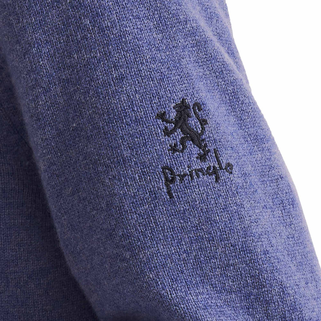 Pringle of Scotland V Neck Argyle Jumper - Dark Indigo