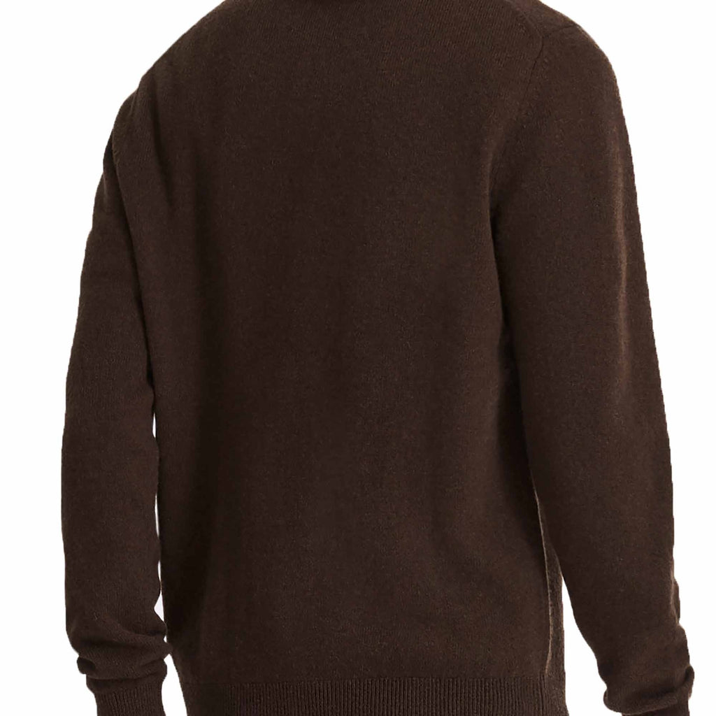 Pringle of Scotland V Neck Argyle Jumper - Dark Umber