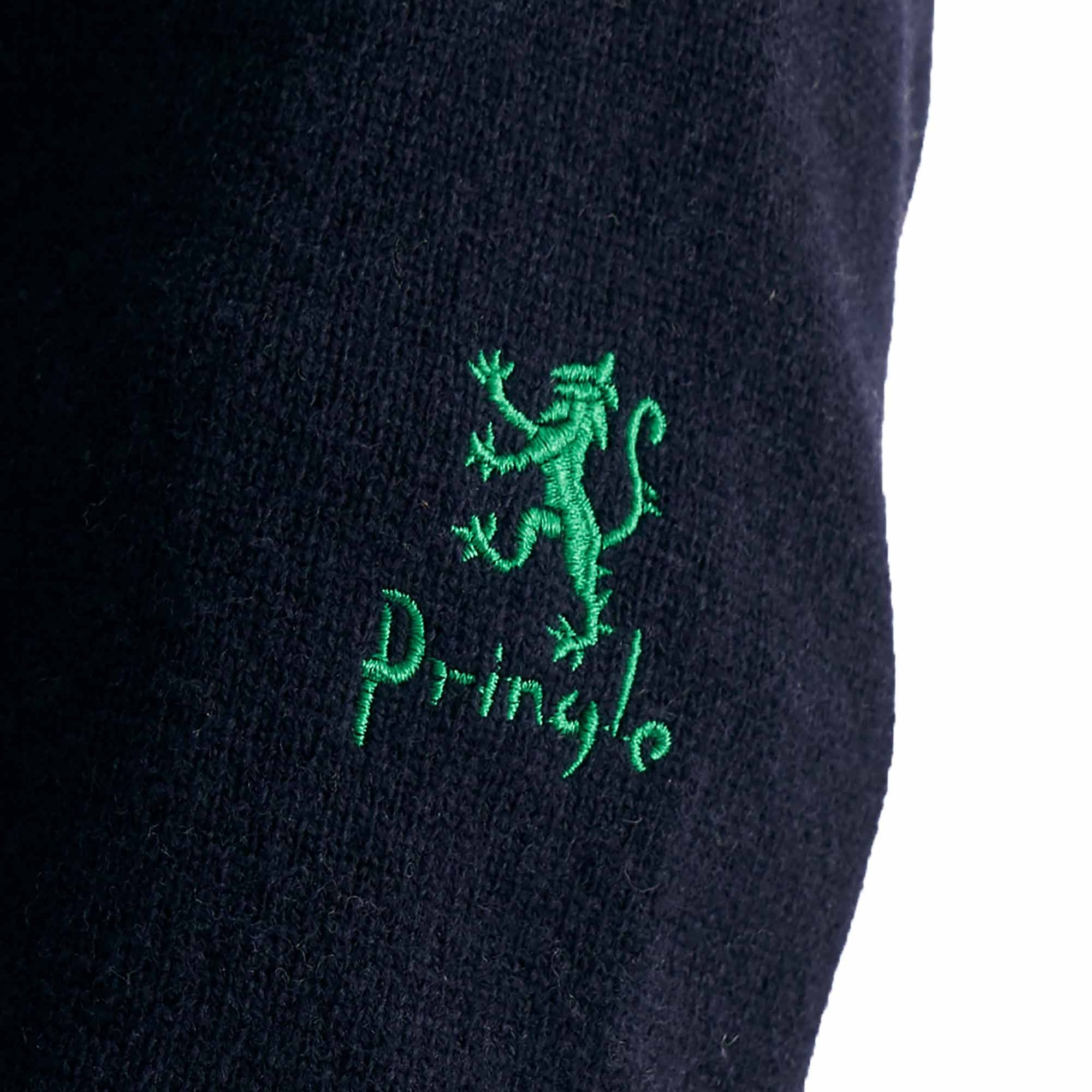 Pringle of Scotland V Neck Argyle Jumper - Midnight
