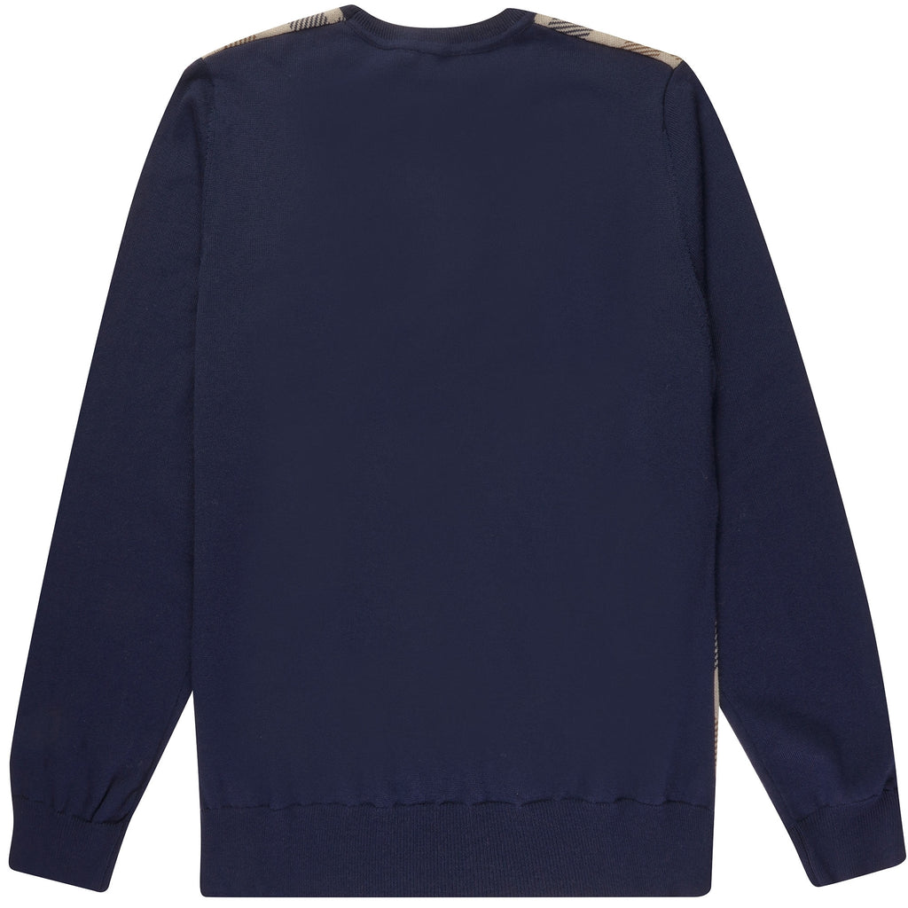 Aquascutum Active Club Check Sweater - Navy
