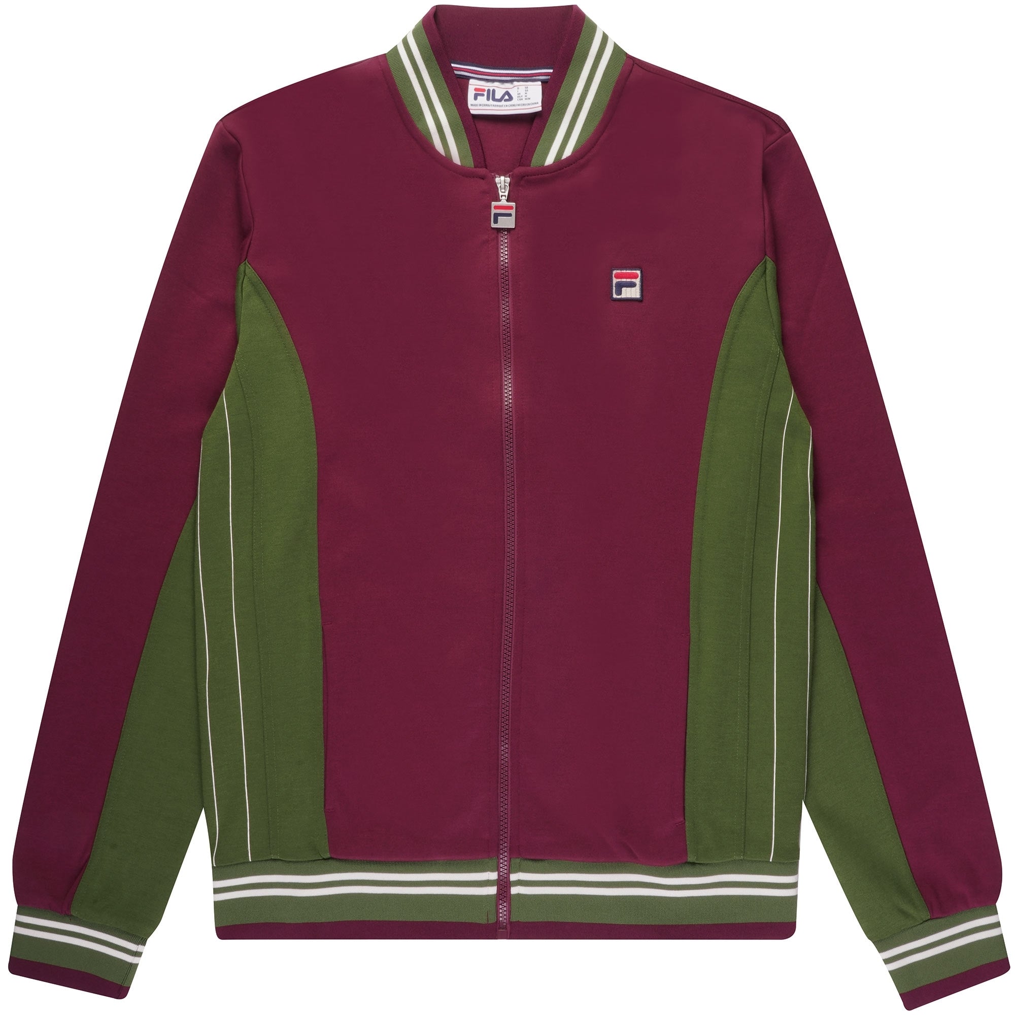 Fila Vintage Settanta Track Top - Wine and Chive