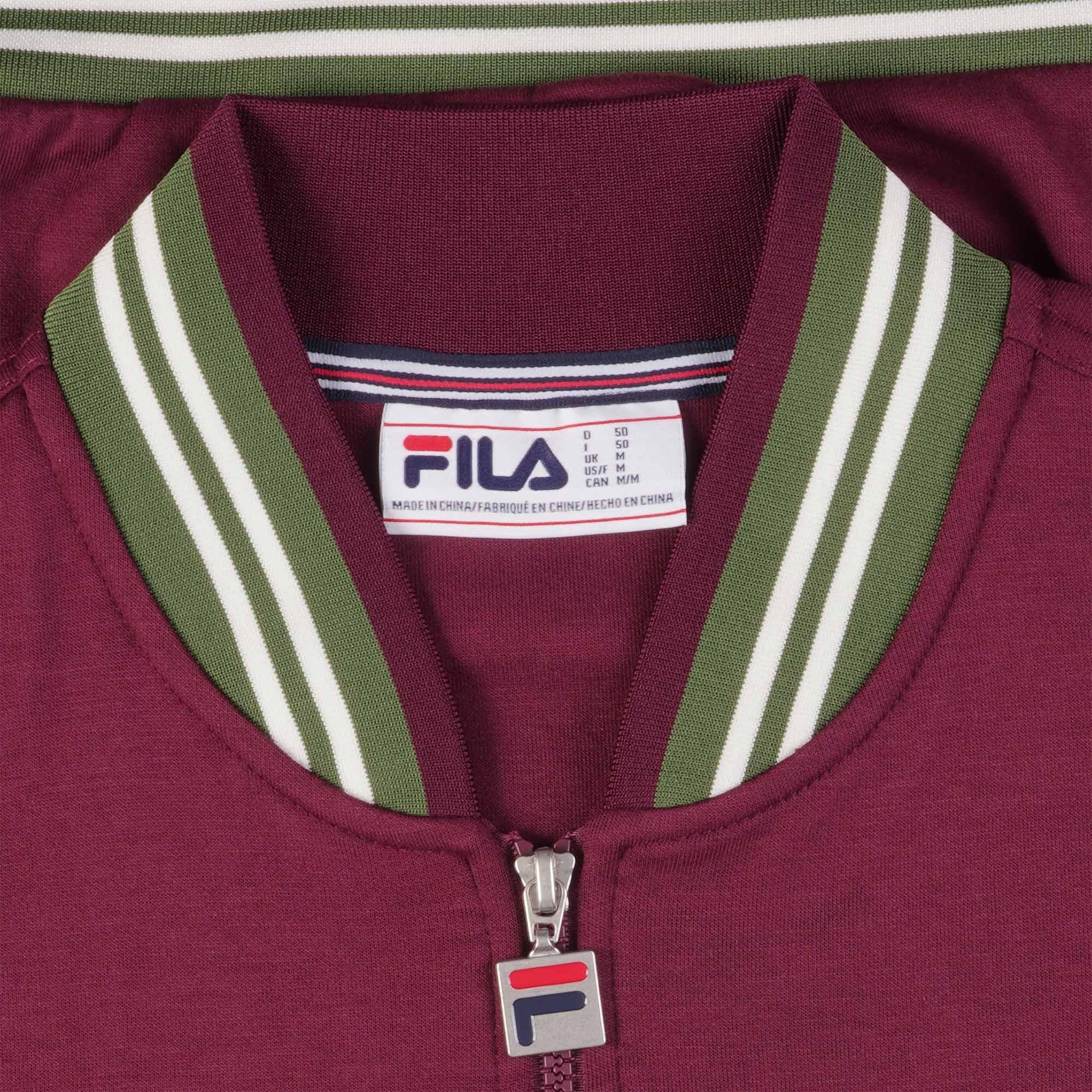 Fila Vintage Settanta Track Top - Wine and Chive