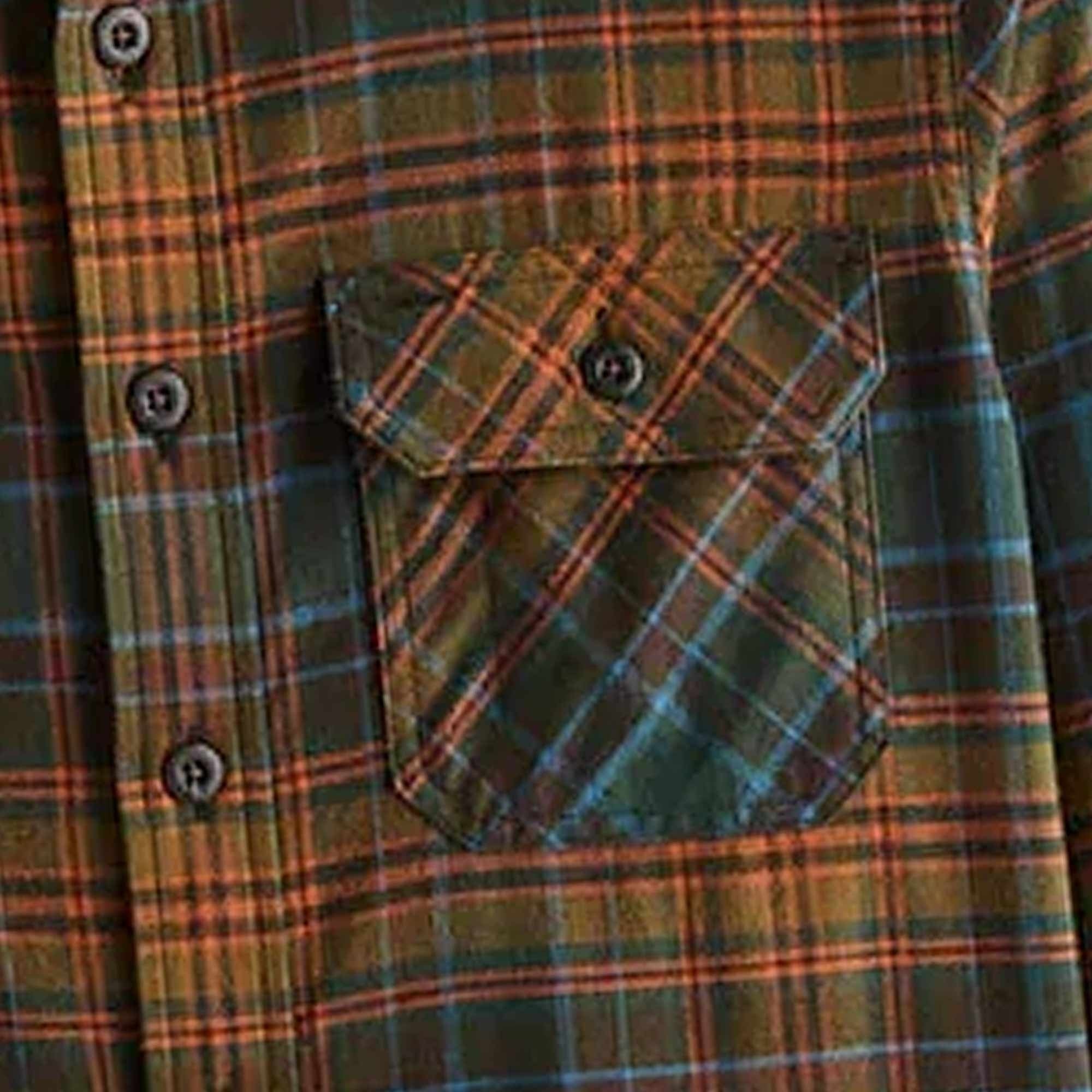 Pendleton Woolen Mills Plaid Burnside Double Brushed Flannel Shirt - Olive Rust