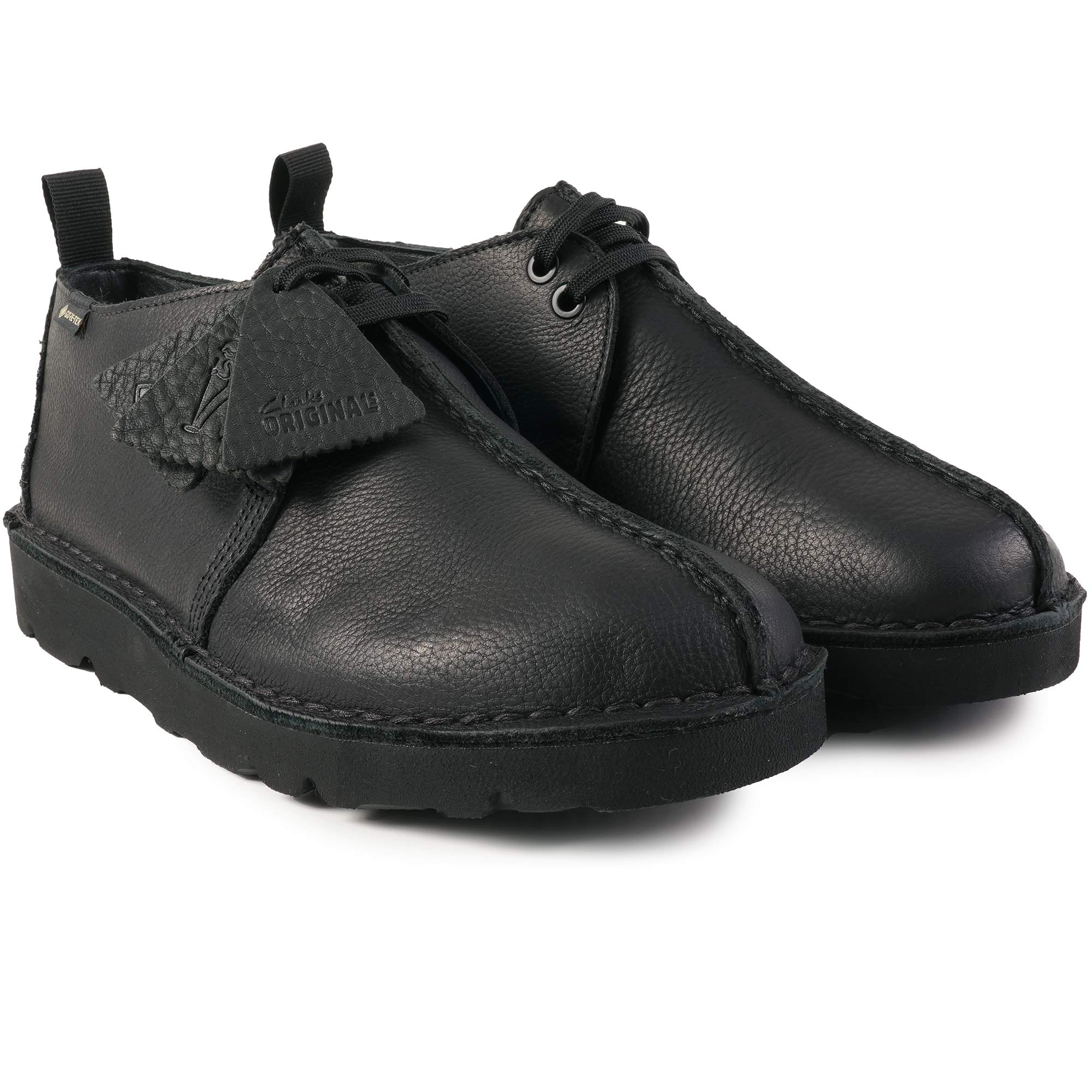 Clarks Originals Desert Trek Gore-Tex - Black Leather – Stuarts London