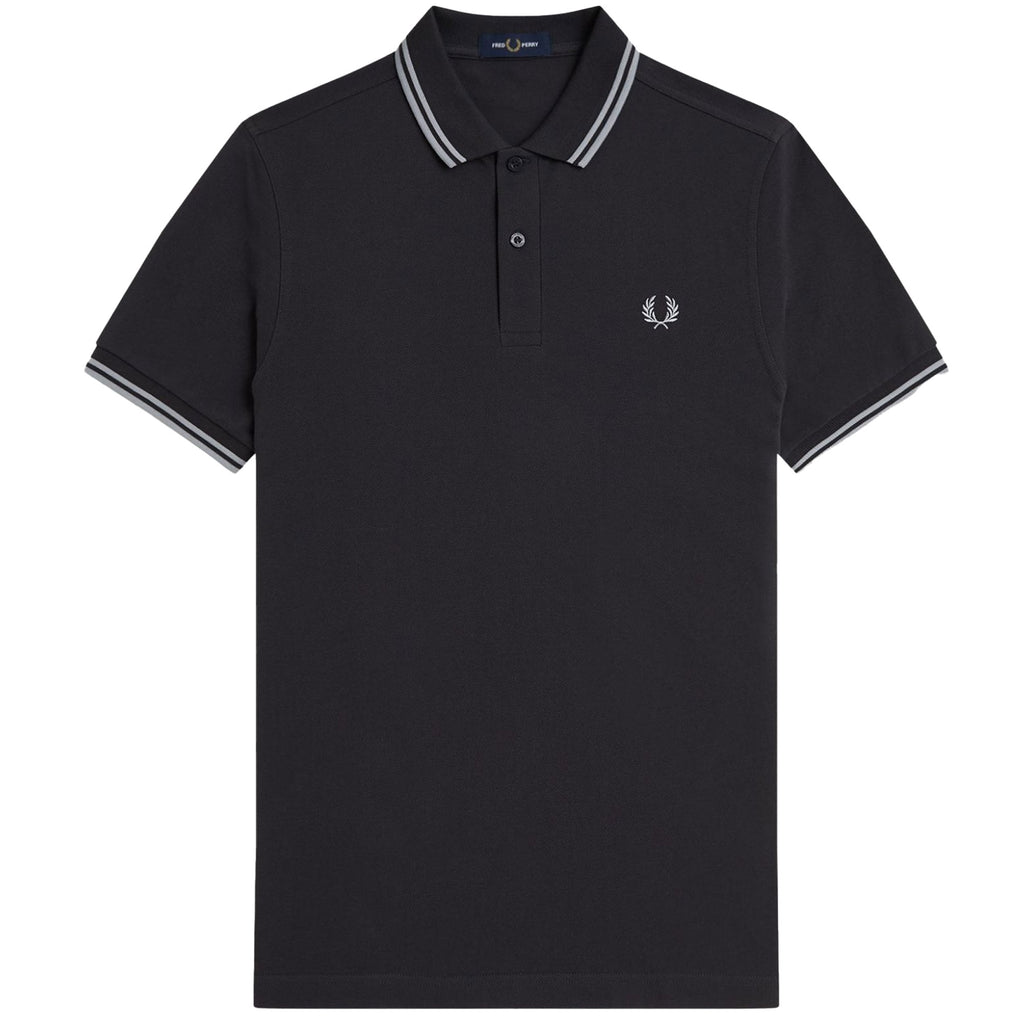 Fred Perry M3600 Twin Tipped Polo - Anchor Grey