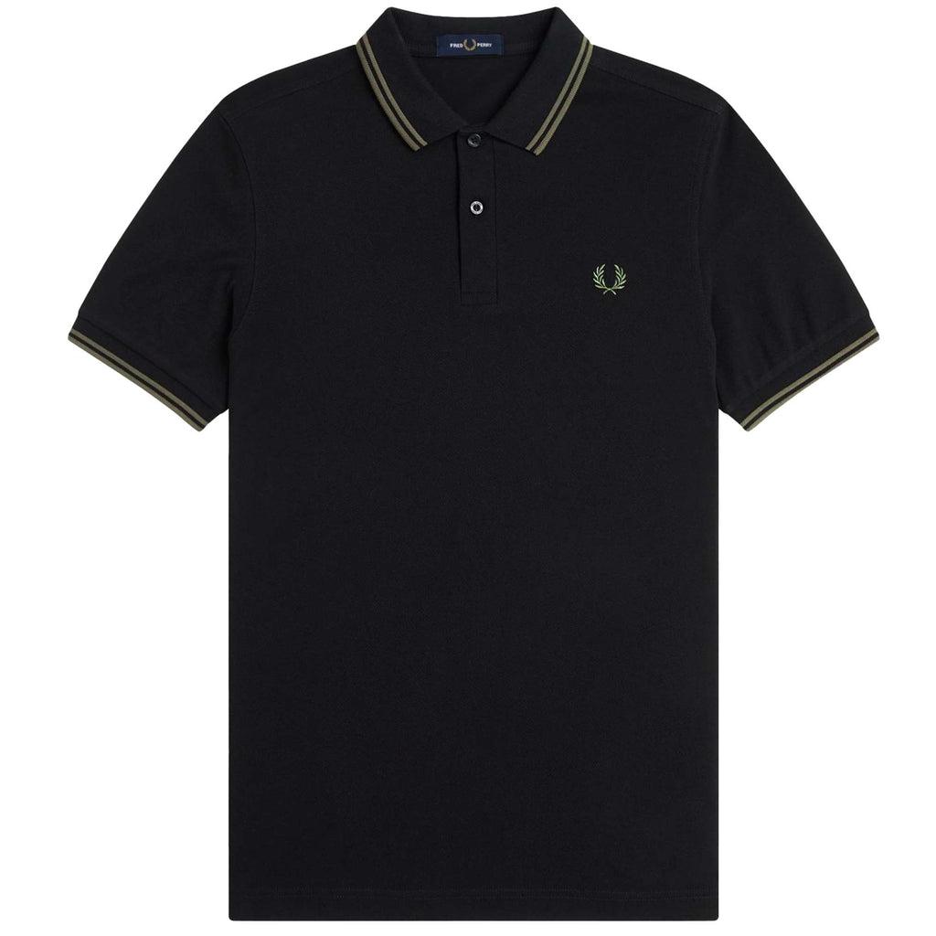 Fred Perry M3600 Twin Tipped Polo - Black