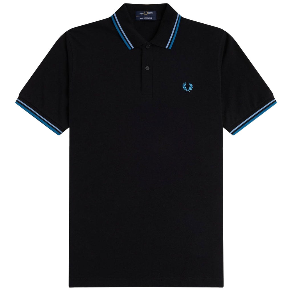 Fred Perry M-12 Twin Tipped Polo Shirt - Black
