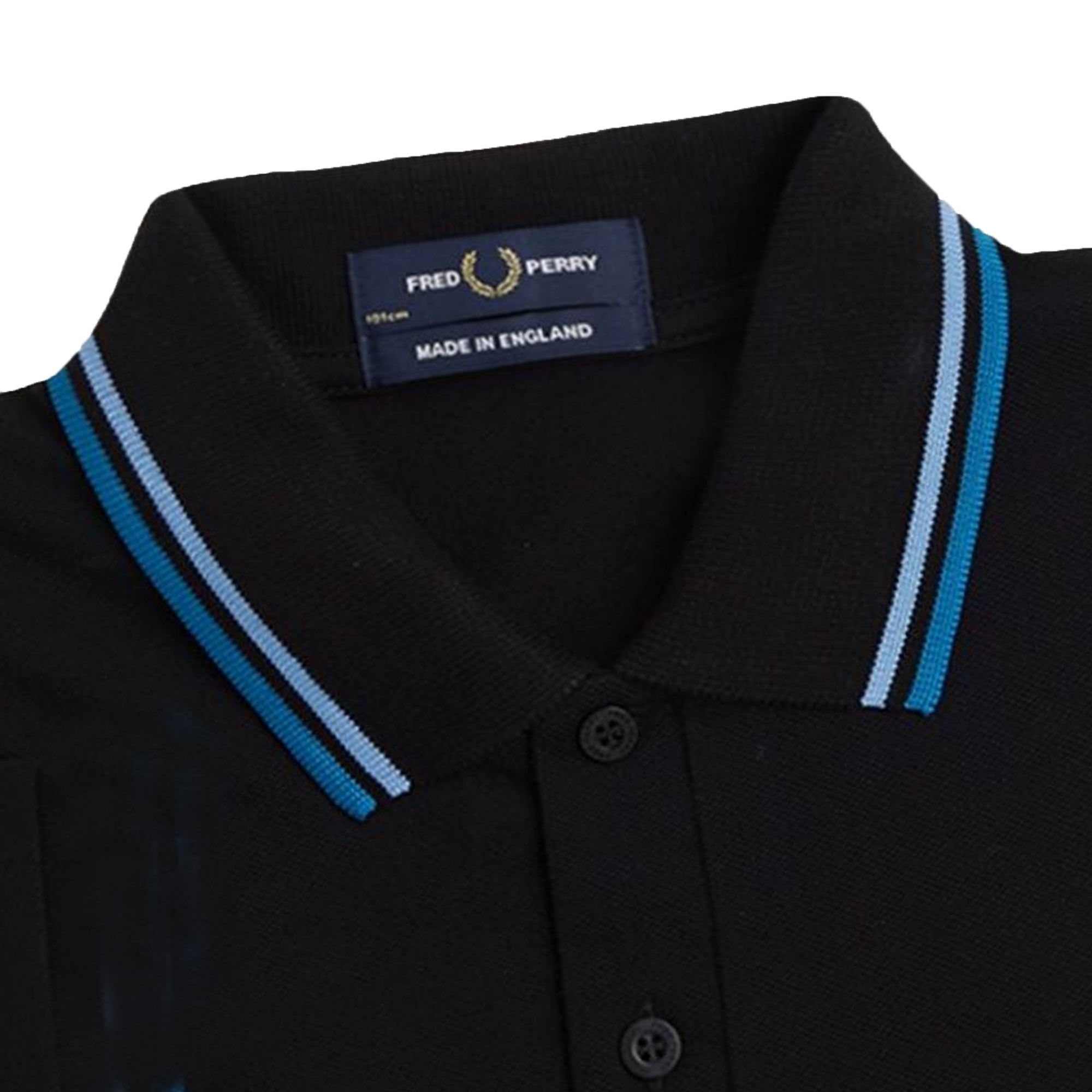 Fred Perry M-12 Twin Tipped Polo Shirt - Black