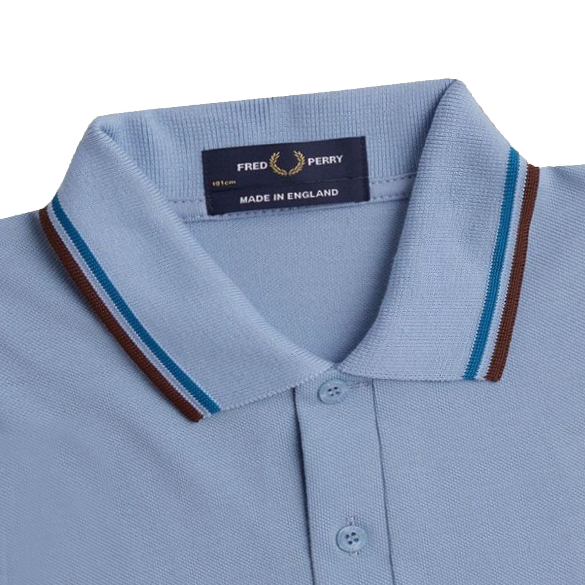 Fred Perry M-12 Twin Tipped Polo Shirt - Sky