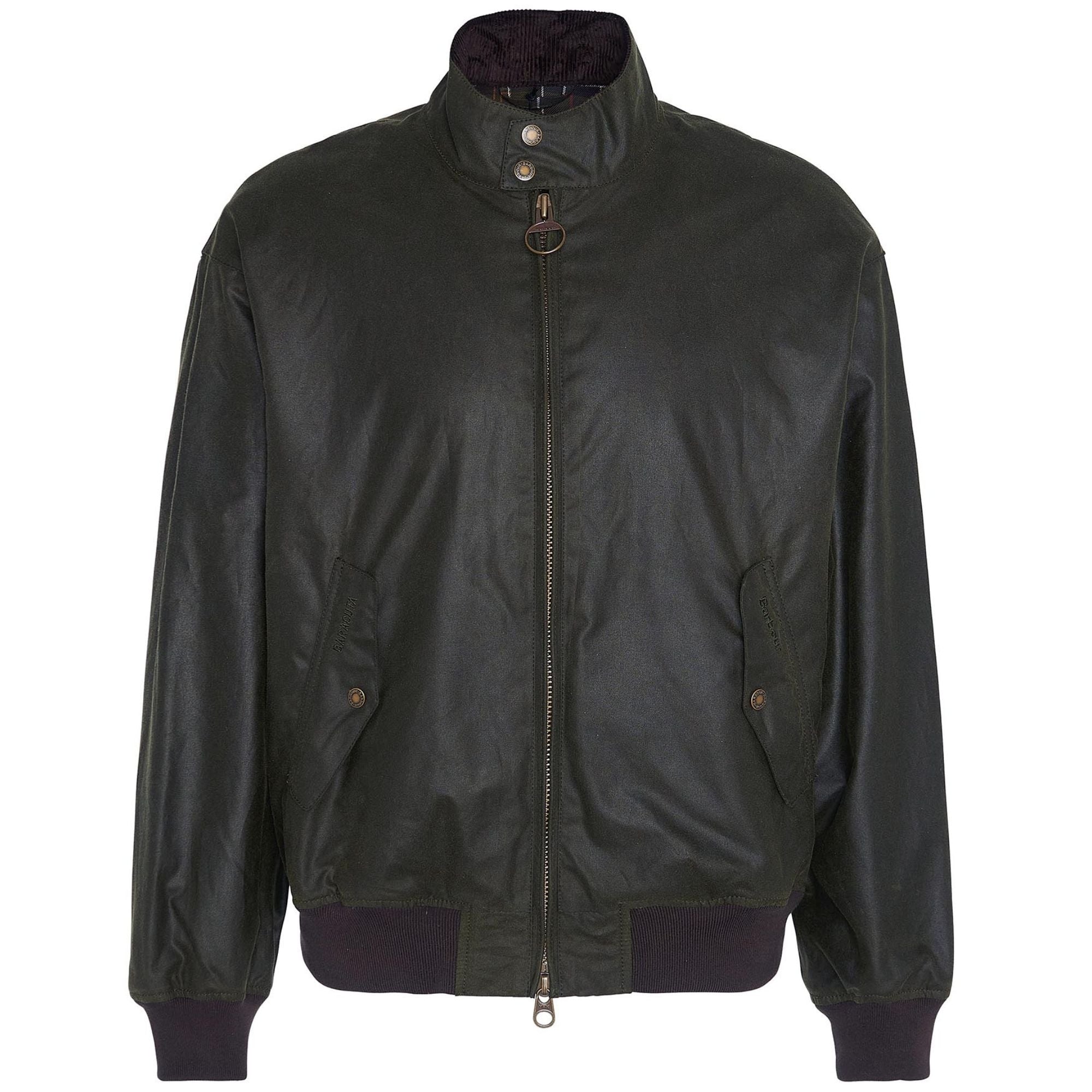 Barbour x Baracuta MA-1 Waxed Harrington Jacket - Olive