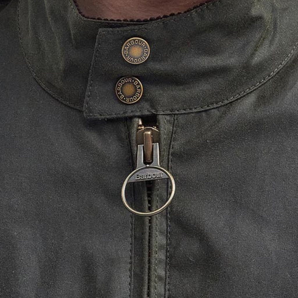 Barbour x Baracuta MA-1 Waxed Harrington Jacket - Olive
