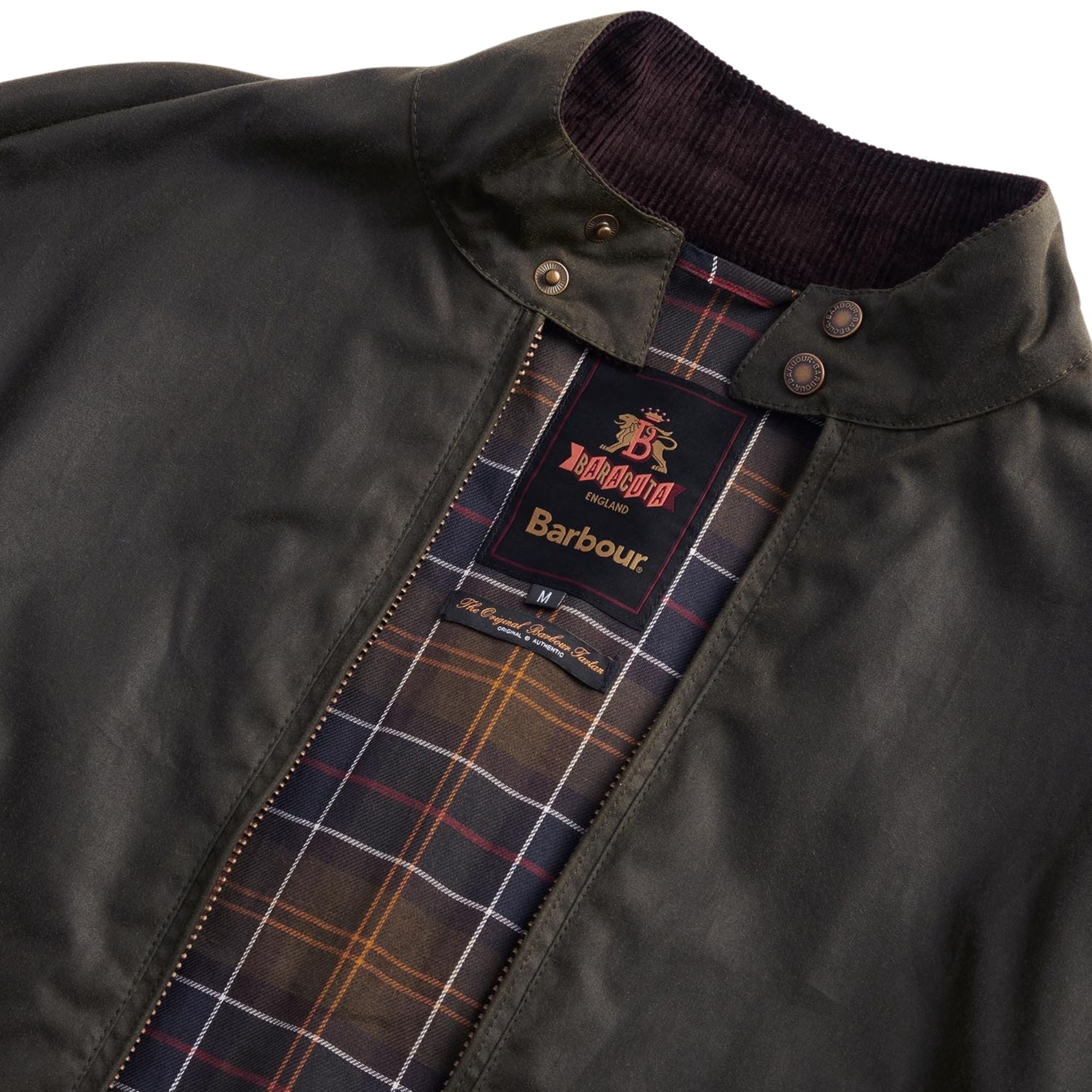 Barbour x Baracuta MA-1 Waxed Harrington Jacket - Olive
