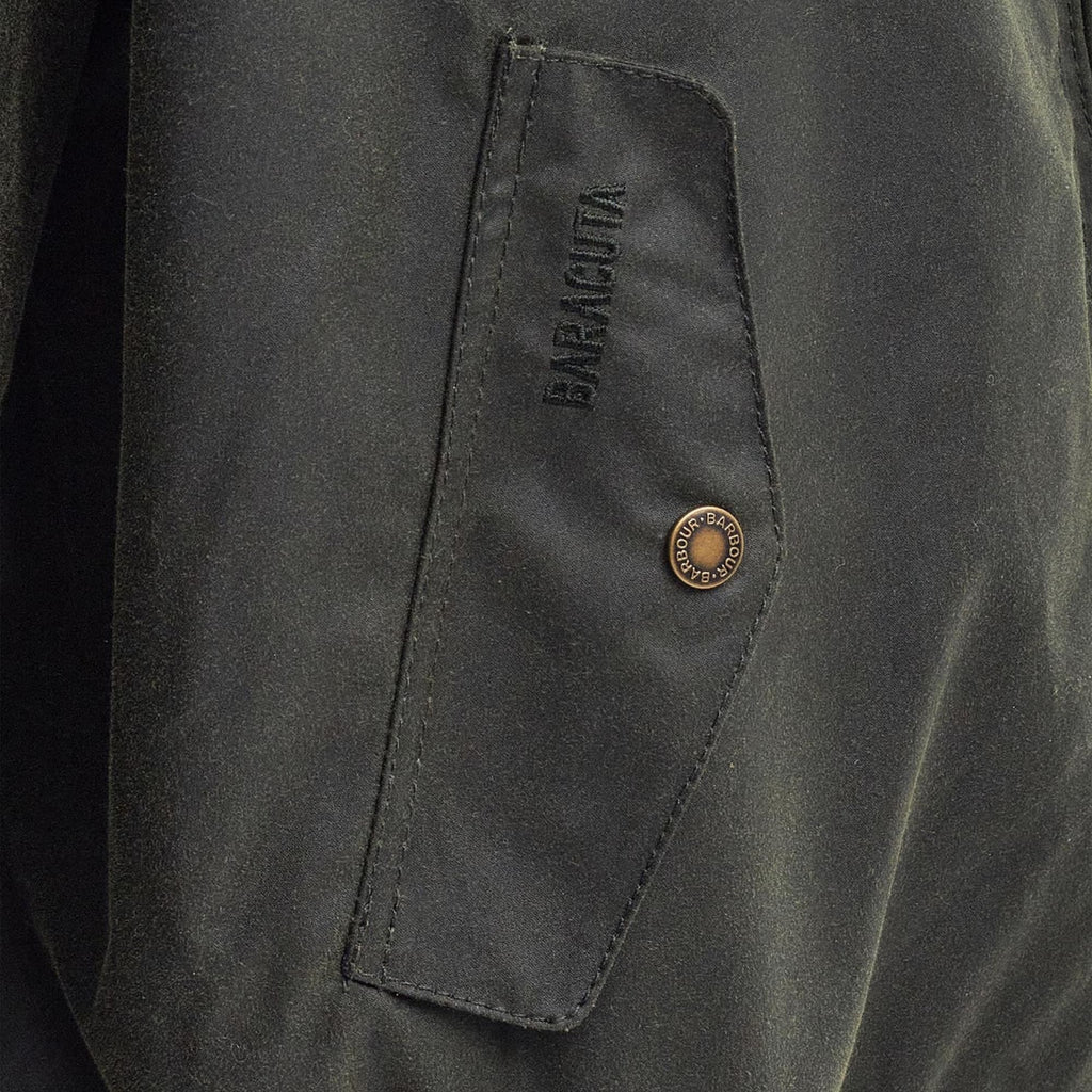 Barbour x Baracuta MA-1 Waxed Harrington Jacket - Olive