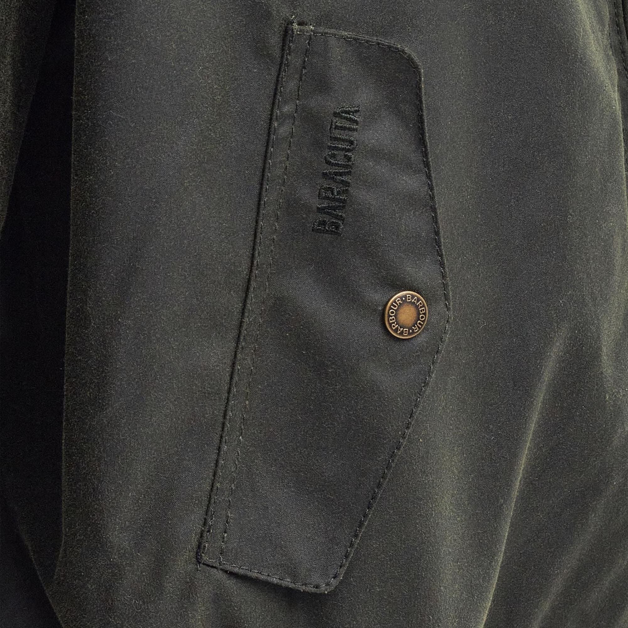 Barbour x Baracuta MA-1 Waxed Harrington Jacket - Olive