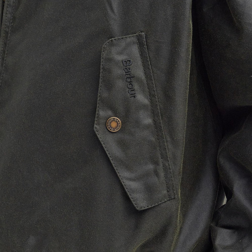 Barbour x Baracuta MA-1 Waxed Harrington Jacket - Olive
