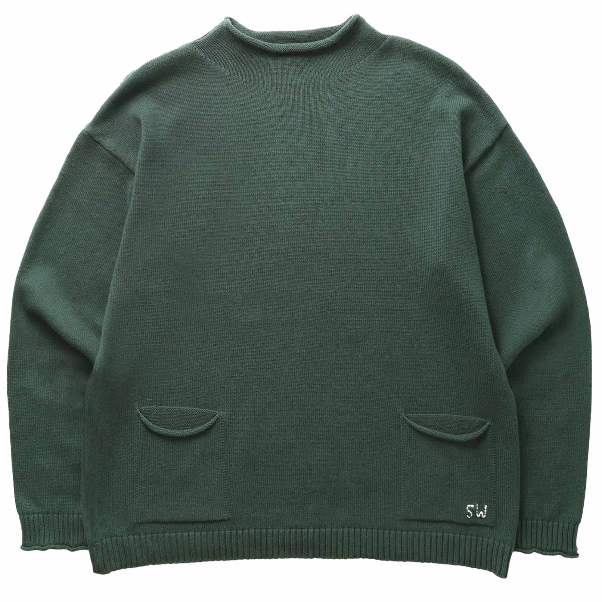 Service Works Mock Smock Sweater - Forest