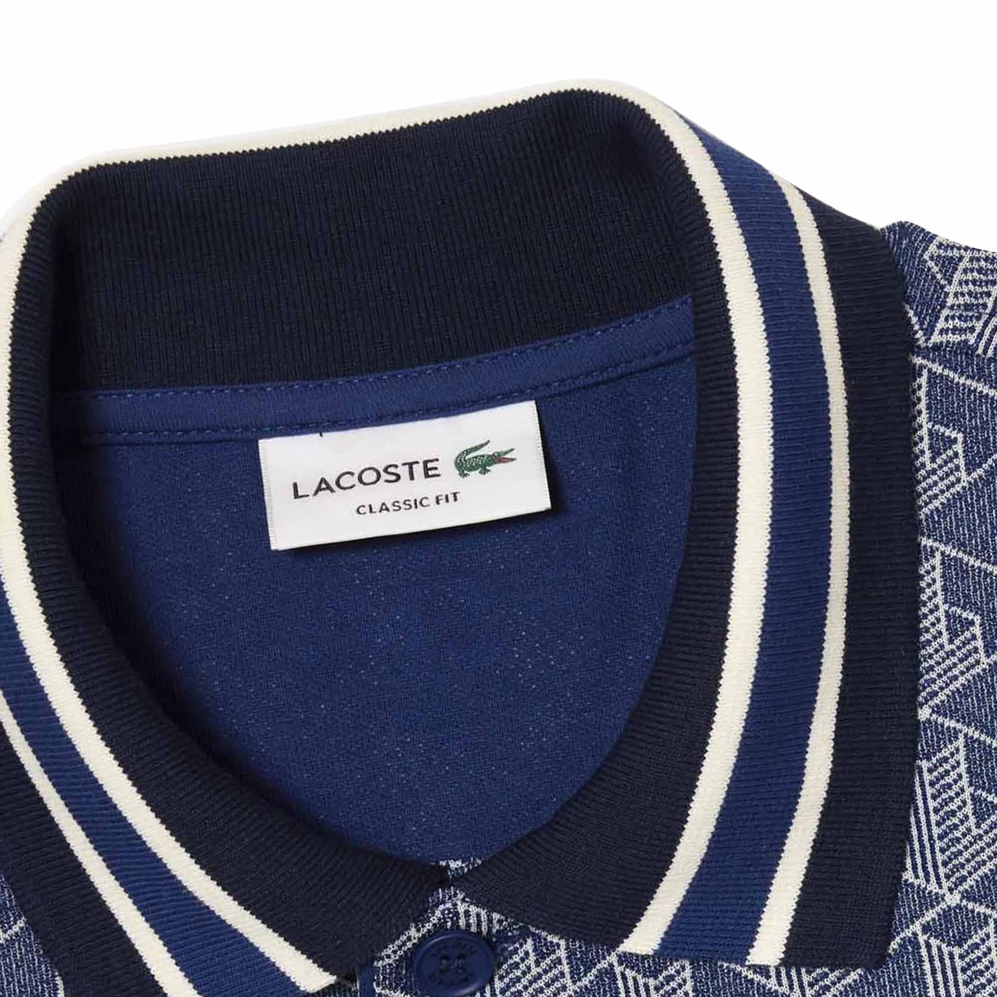 Classic Fit Monogram Jacquard Polo Shirt - Blue