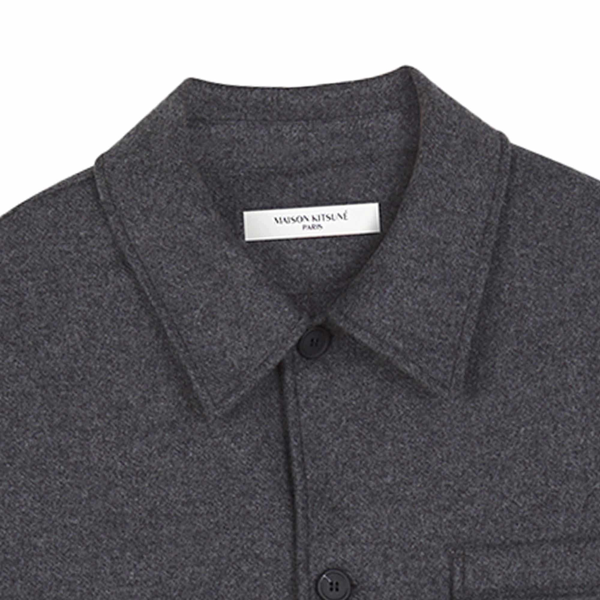 Maison Kitsune Overshirt - Grey – Stuarts London