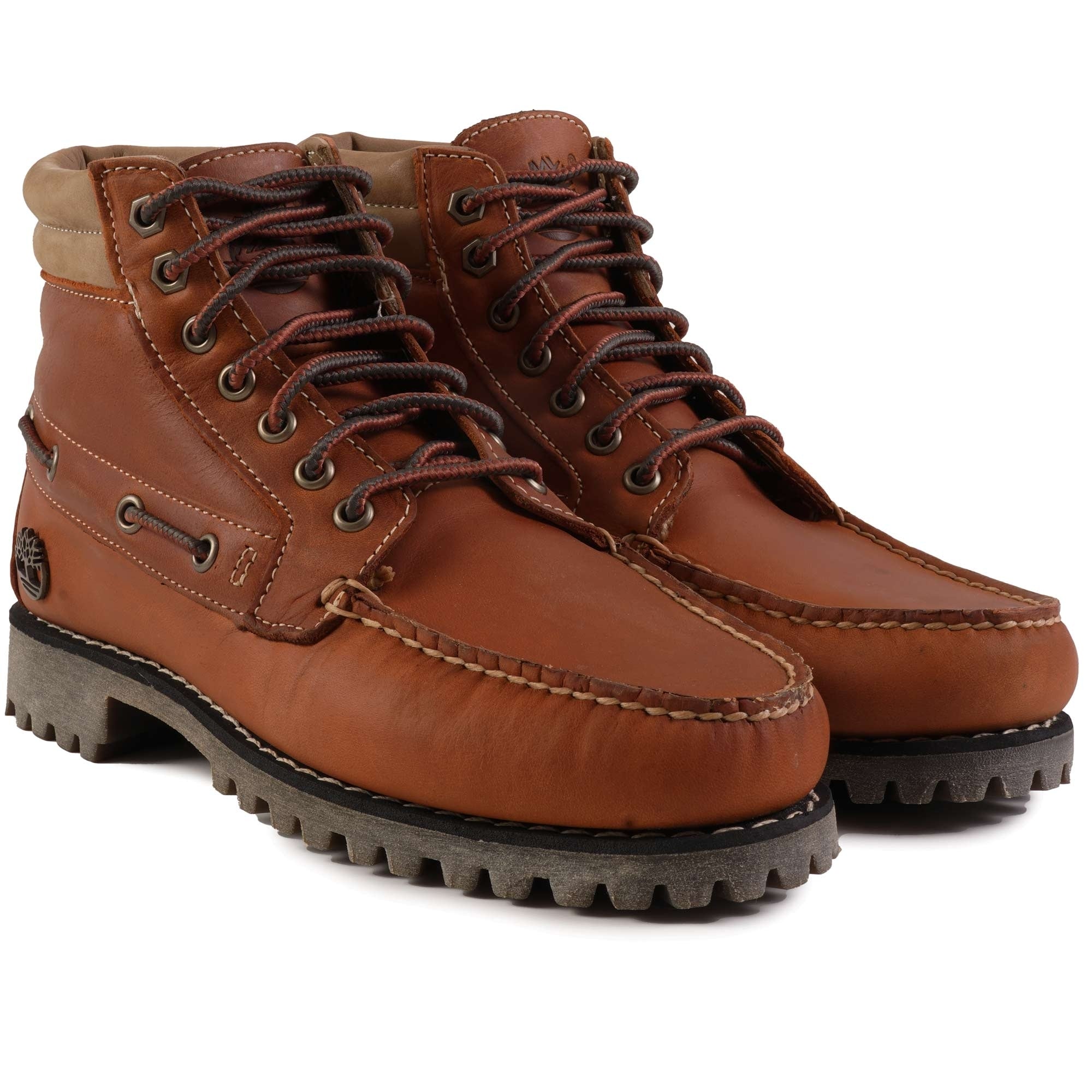 7-Eye Mid Lace Chukka Boots - Orange