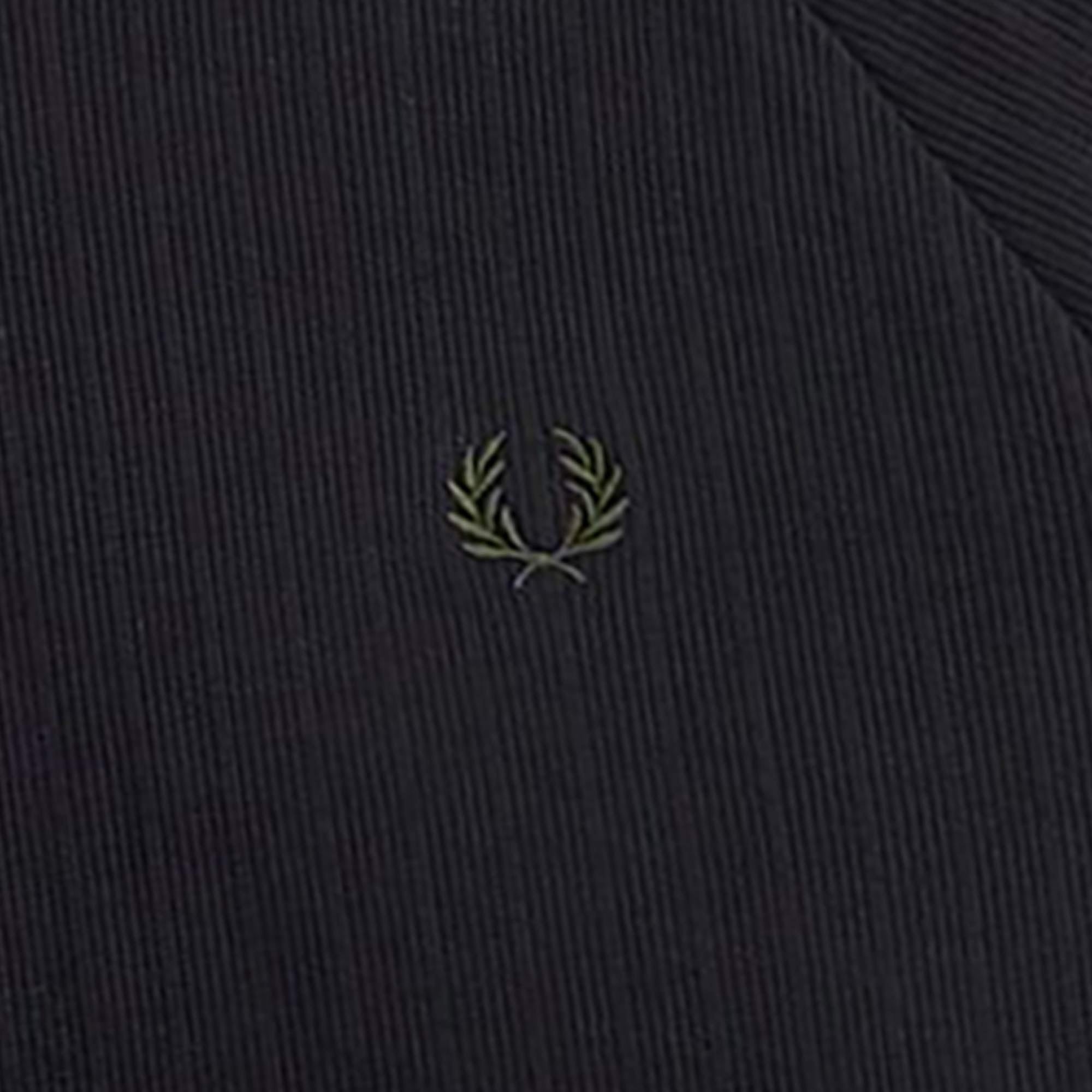Fred Perry Ribbed Raglan Sleeve T-Shirt - Black
