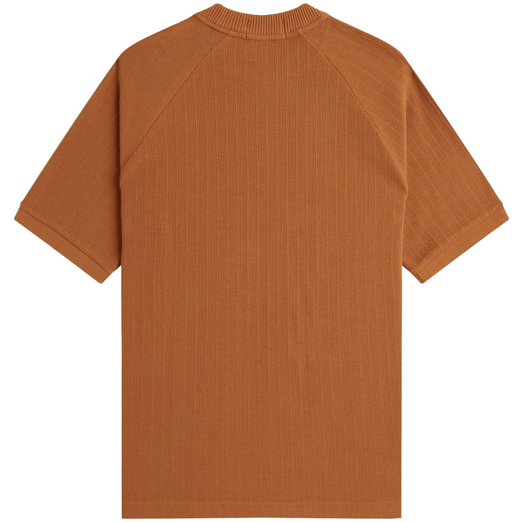 Fred Perry Ribbed Raglan Sleeve T-Shirt - Marmalade