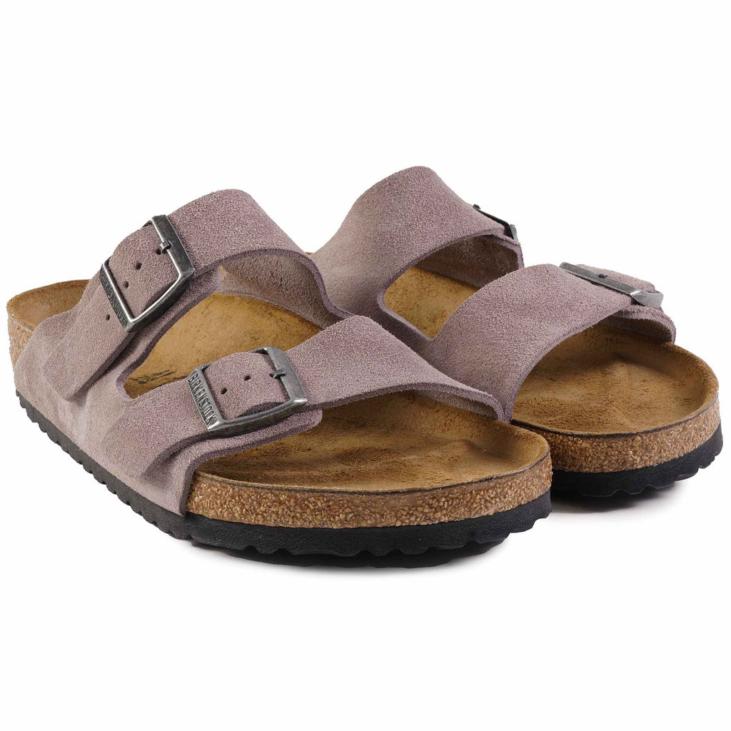 Birkenstock Womens Arizona Suede Leather - Faded Purple
