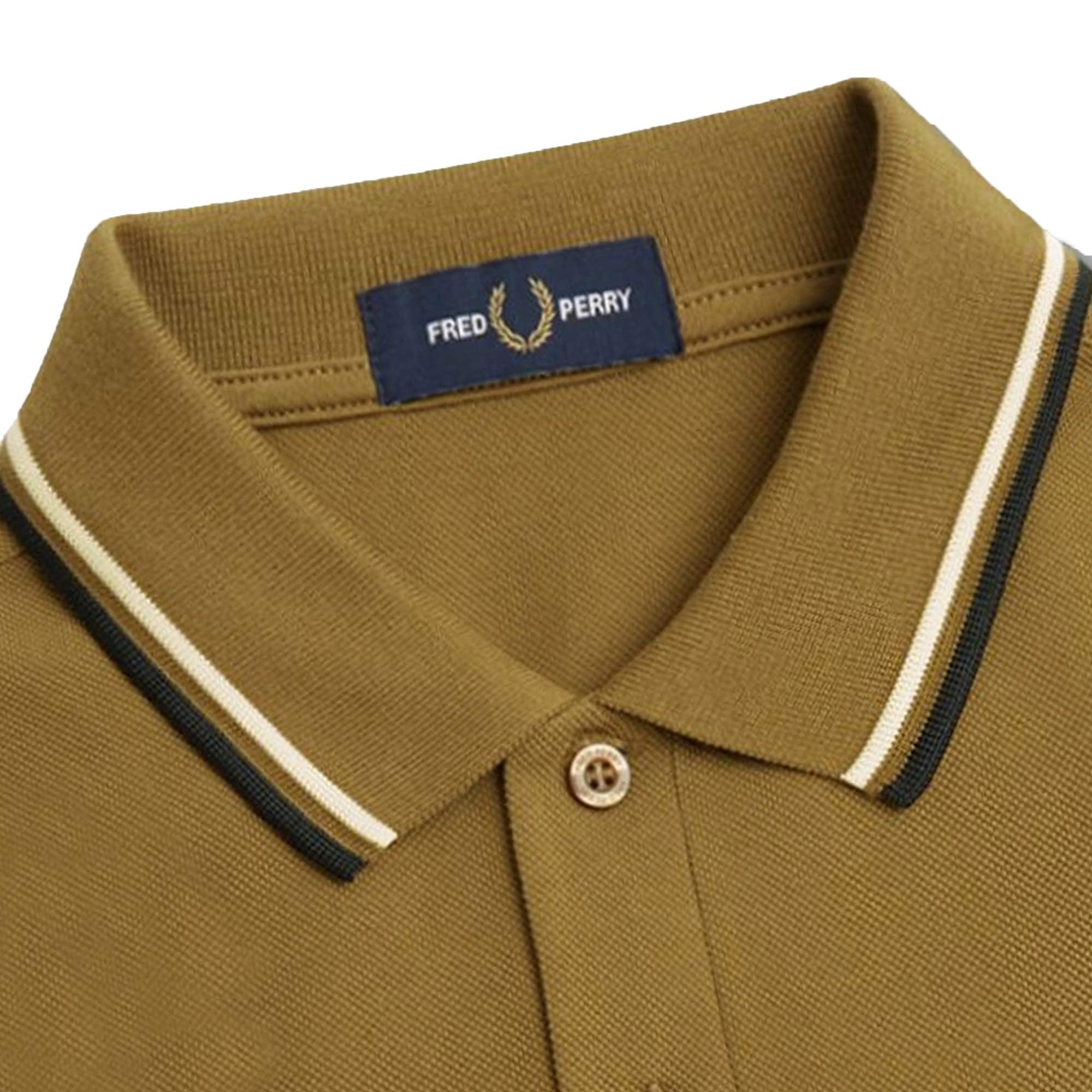Fred Perry M3600 Twin Tipped Polo Shirt - Shaded Stone