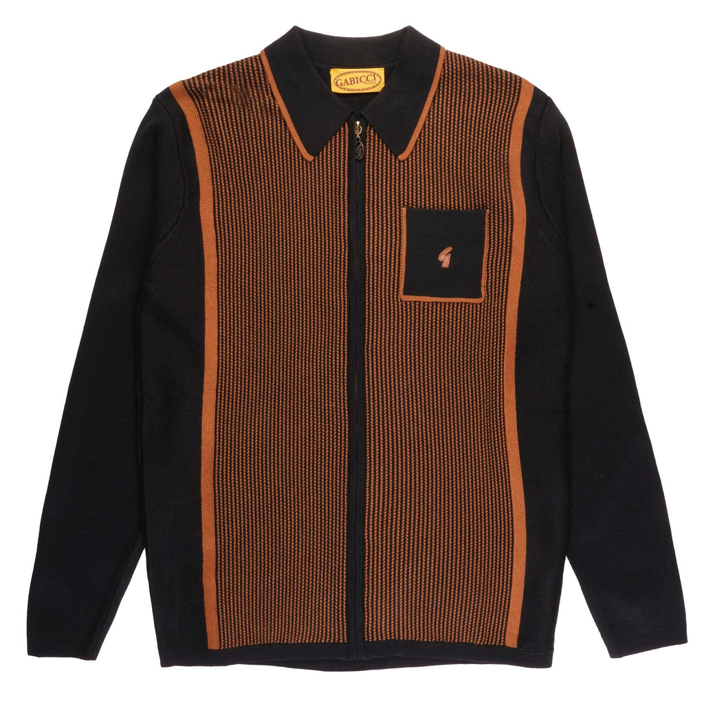 Gabicci Vintage Somerfield Zip Polo Shirt - Black