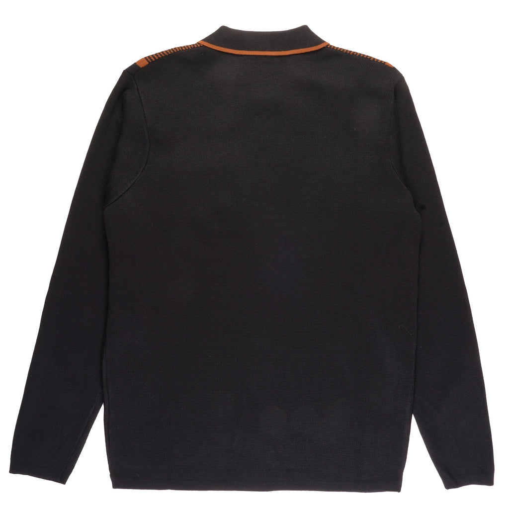 Gabicci Vintage Somerfield Zip Polo Shirt - Black
