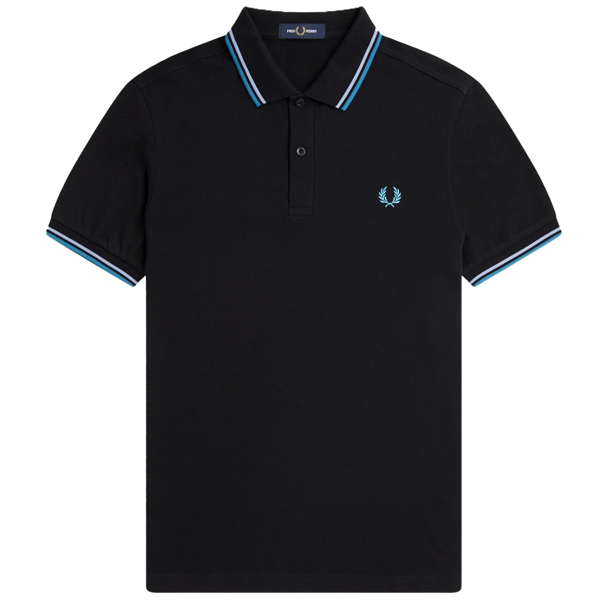 Fred Perry M3600 Twin Tipped Polo Shirt - Black